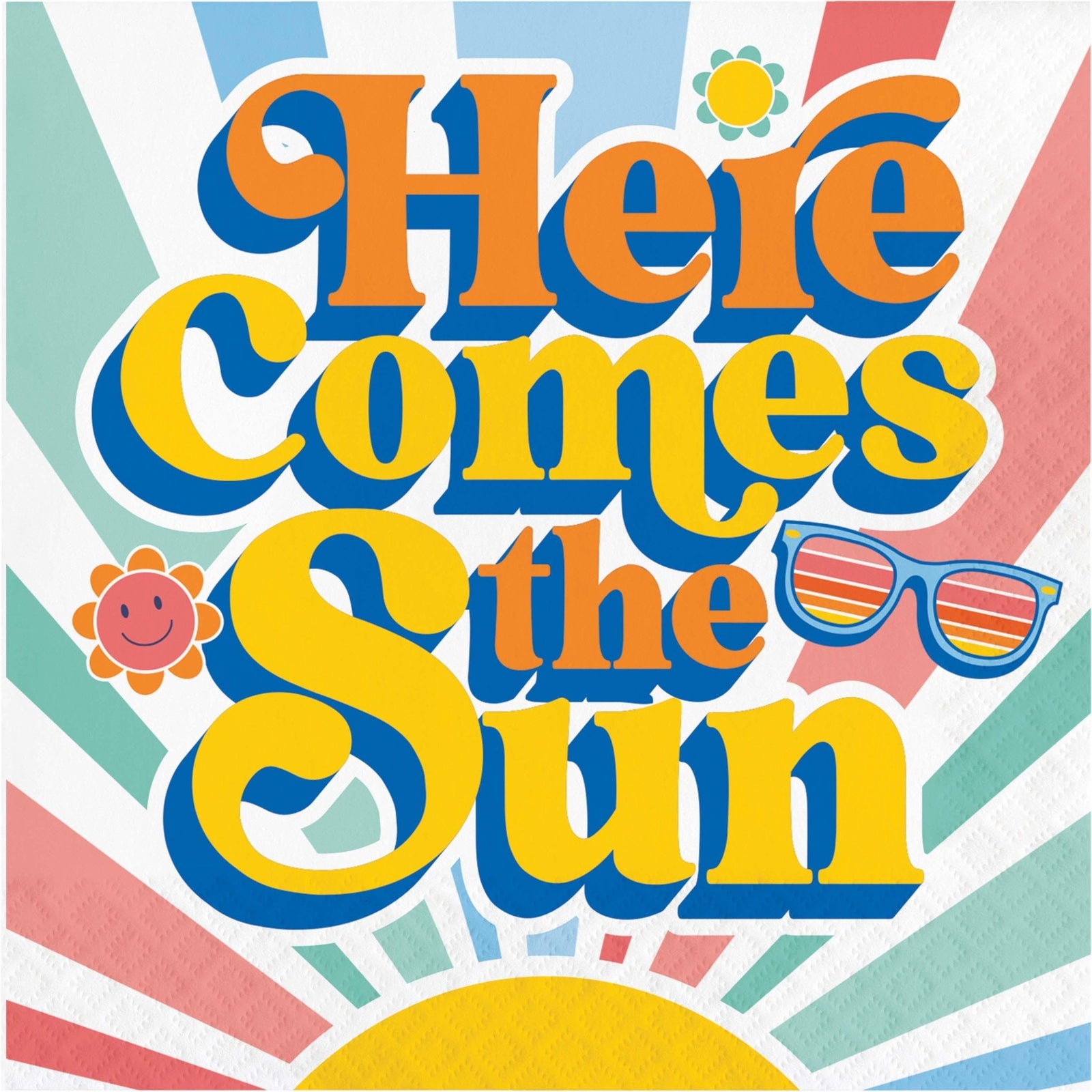 Here Comes The Sun Pool Party Napkins - Stesha Party