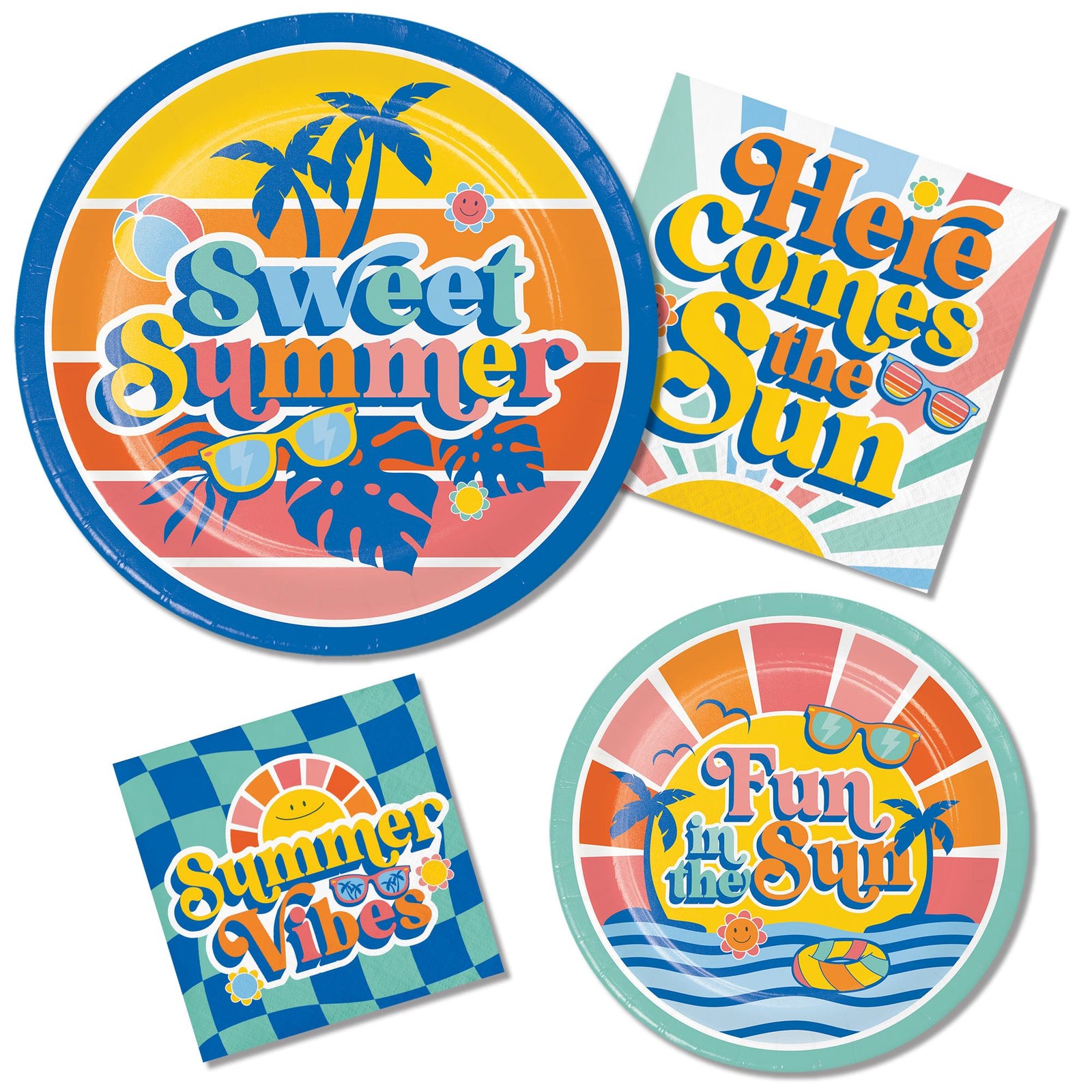 Here Comes The Sun Pool Party Napkins - Stesha Party