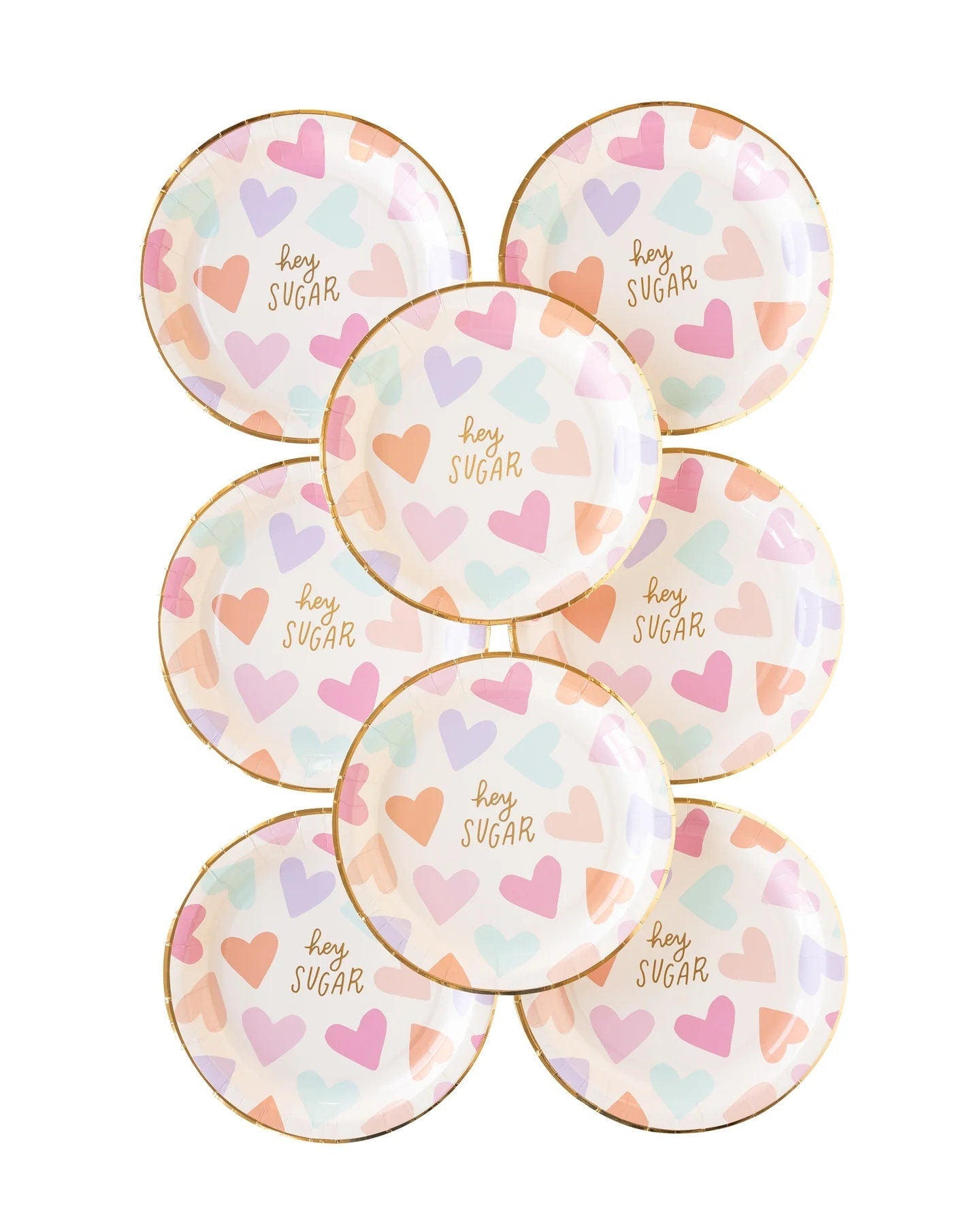 Hey Sugar Valentines Plates - Stesha Party