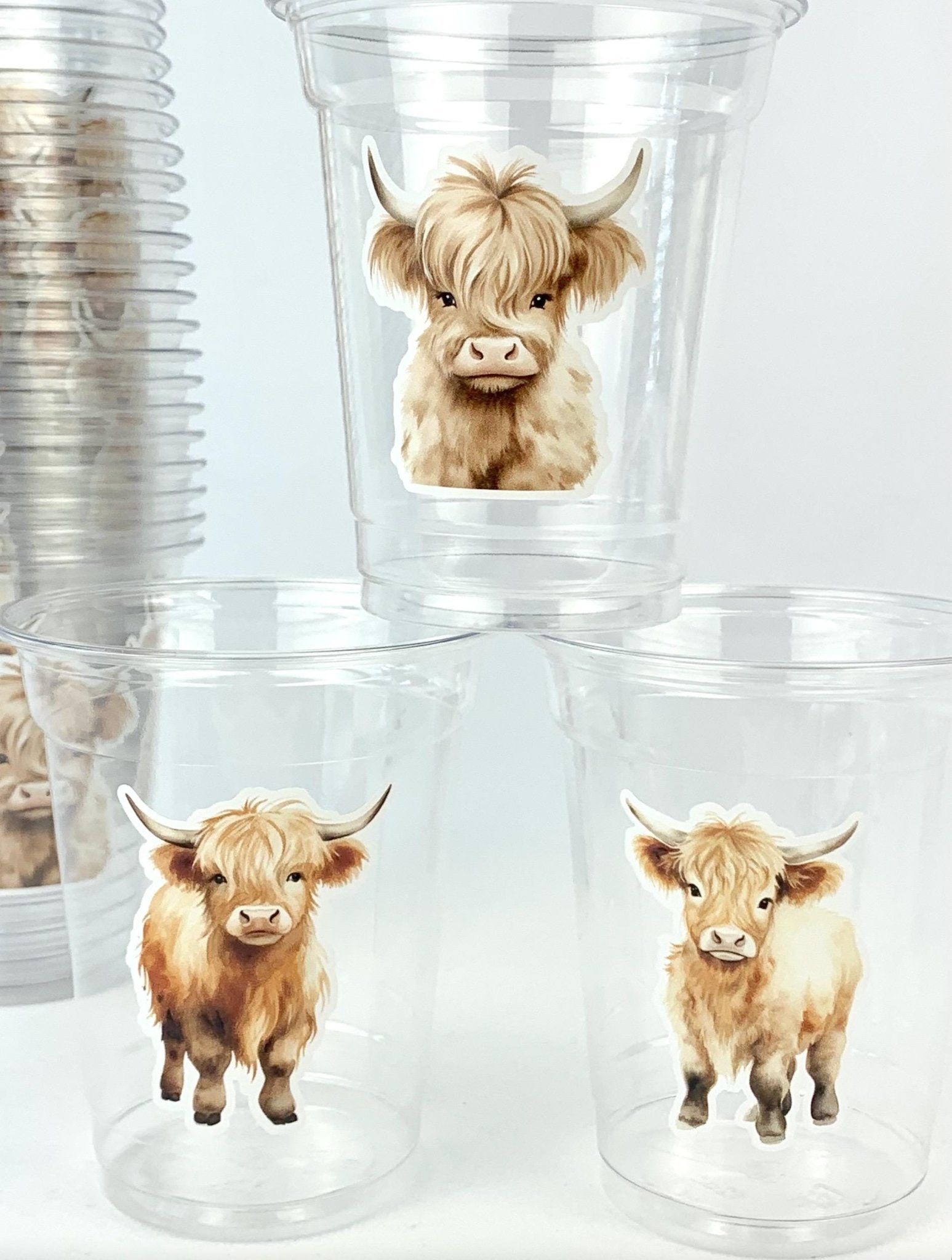 Highland Cow Party Cups 24ct - Stesha Party