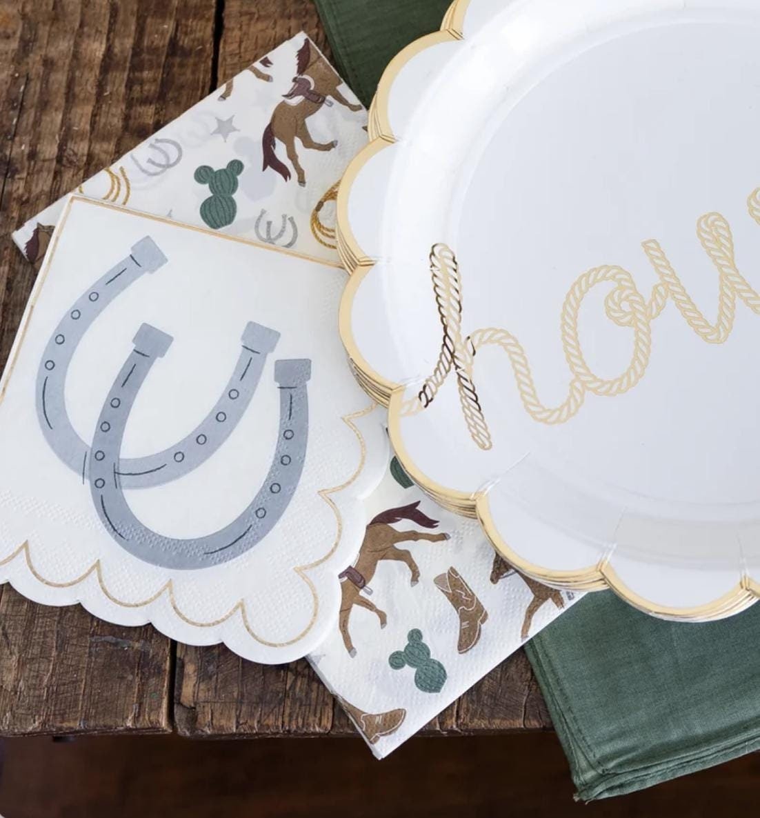 Horseshoe Party Napkins - Stesha Party