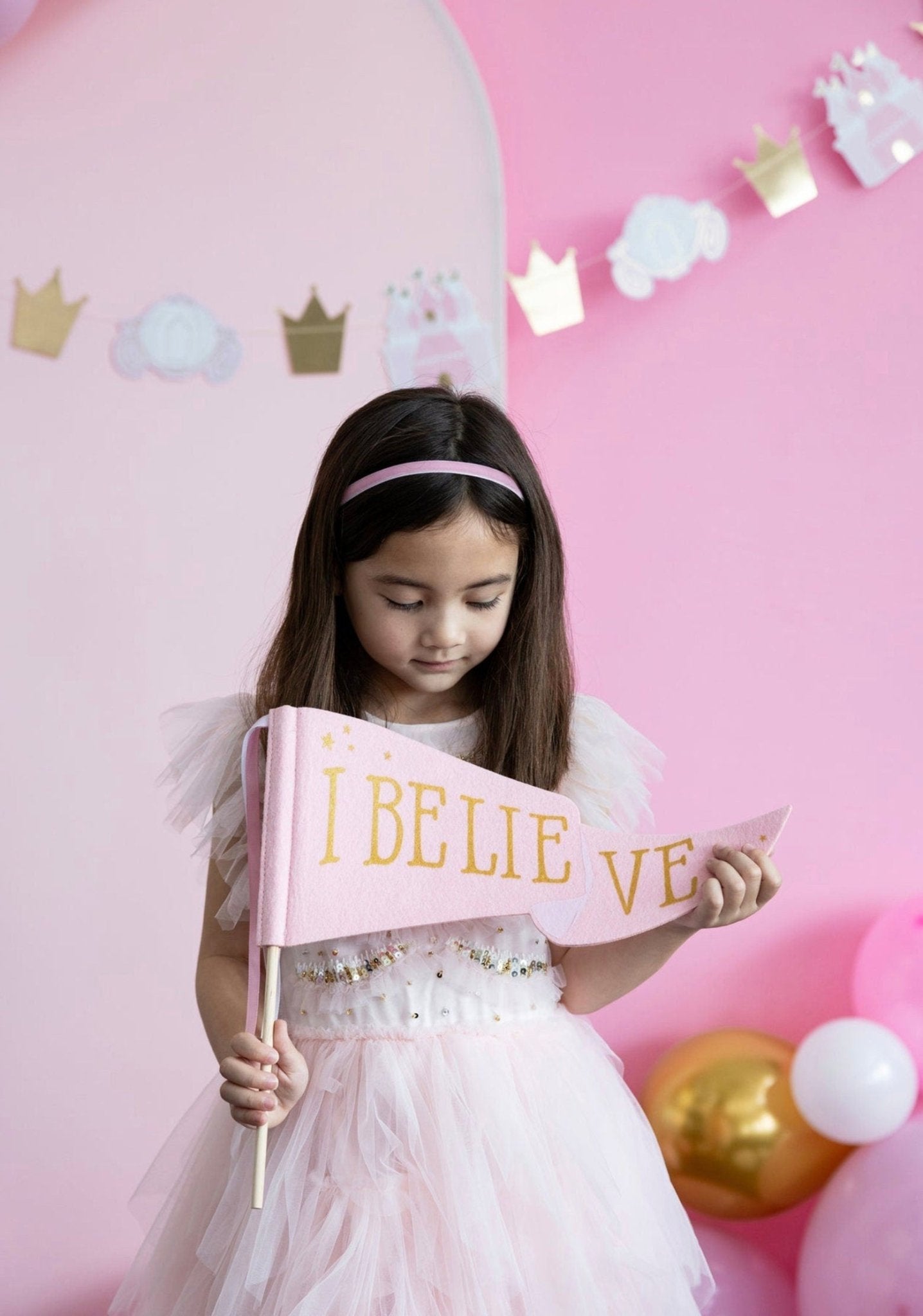 I Believe Felt Pennant Flag - Stesha Party
