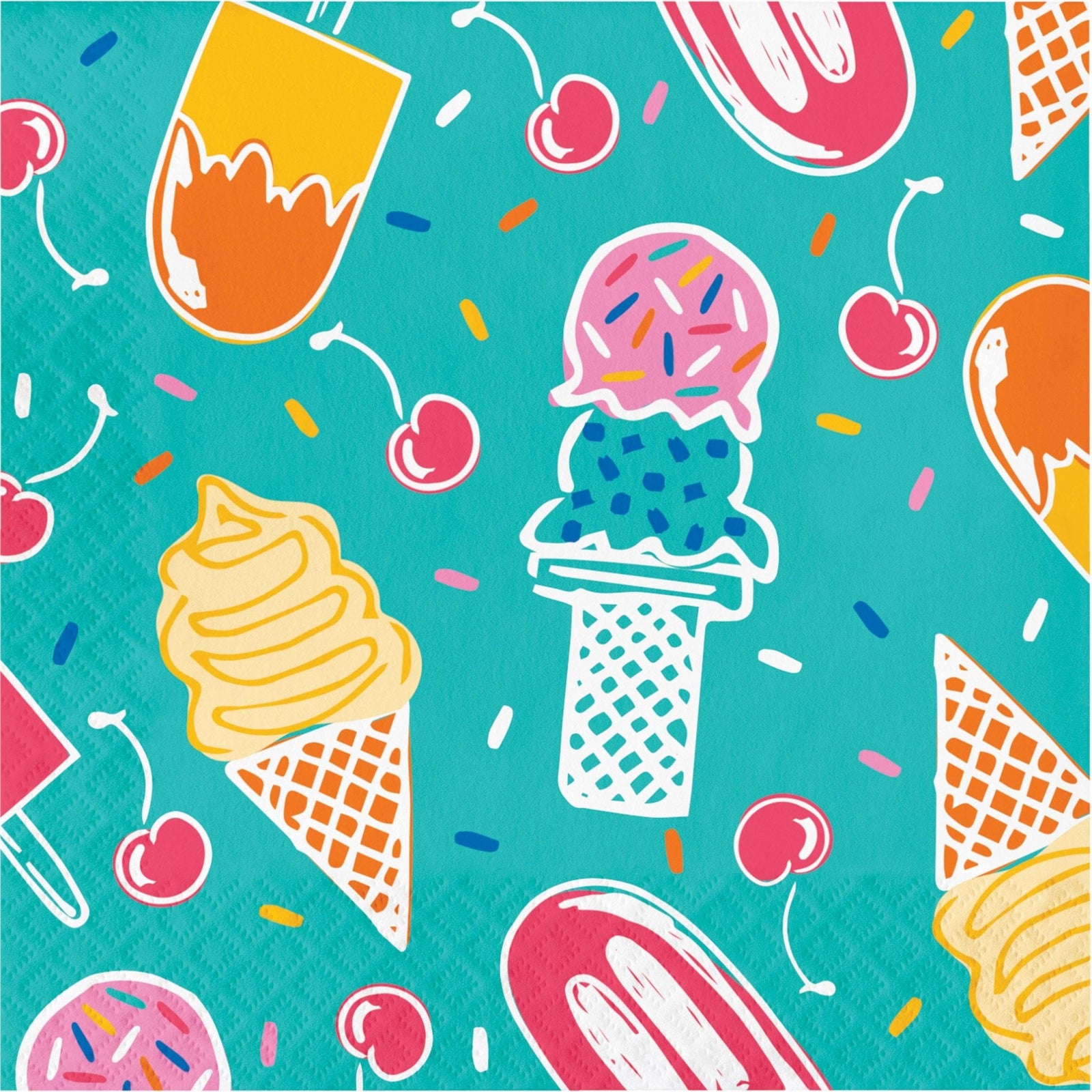 Ice Cream Napkins 16ct - Stesha Party