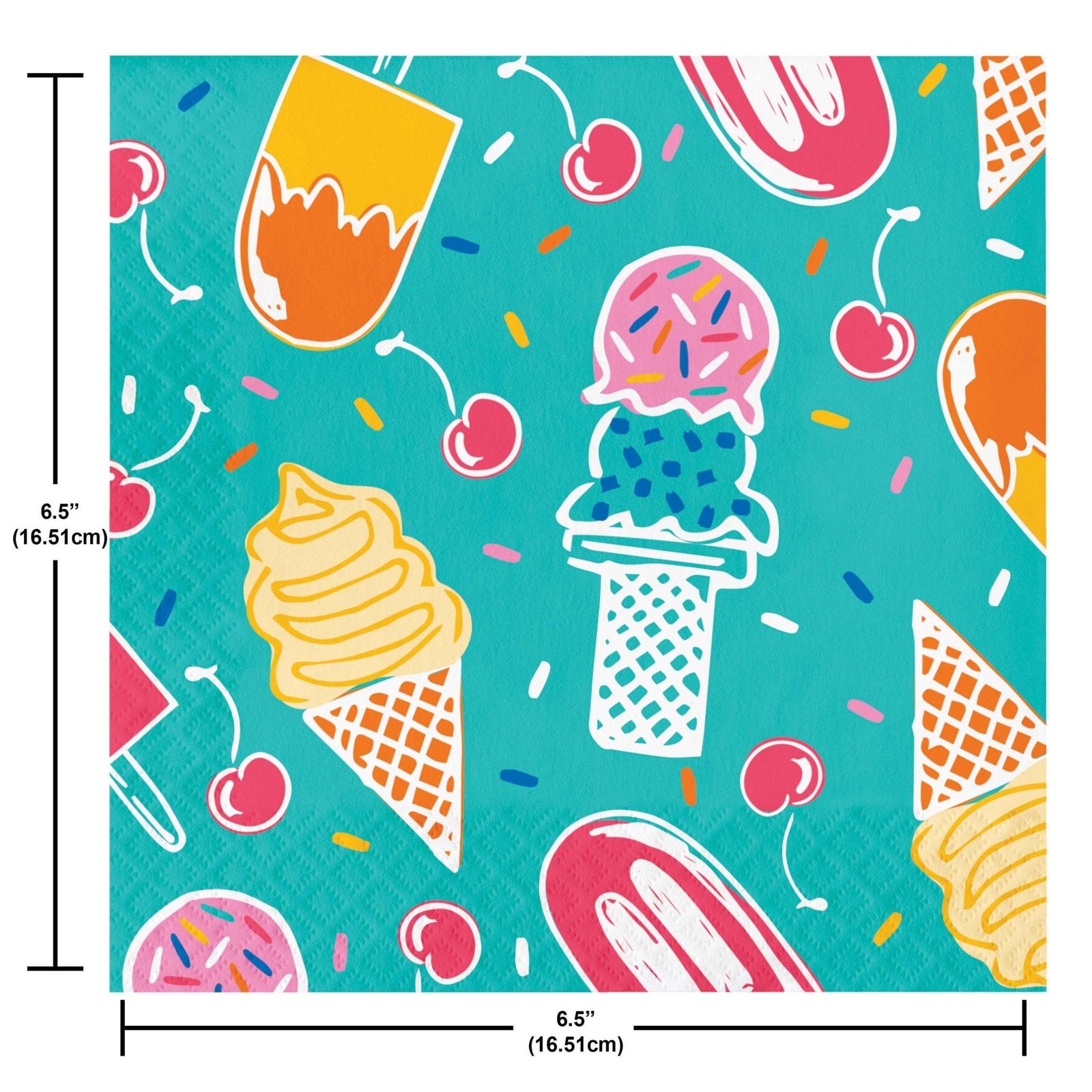 Ice Cream Napkins 16ct - Stesha Party