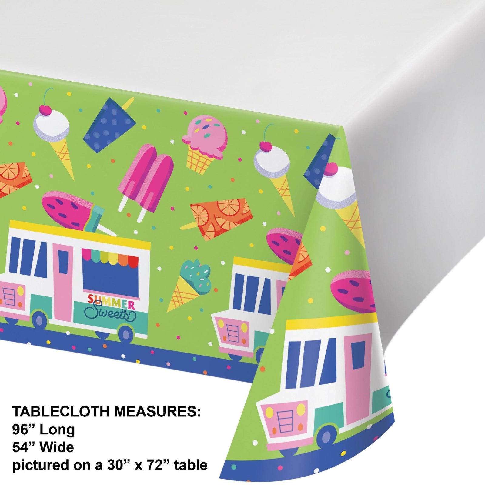 Ice Cream Party Paper Tablecloth - Stesha Party