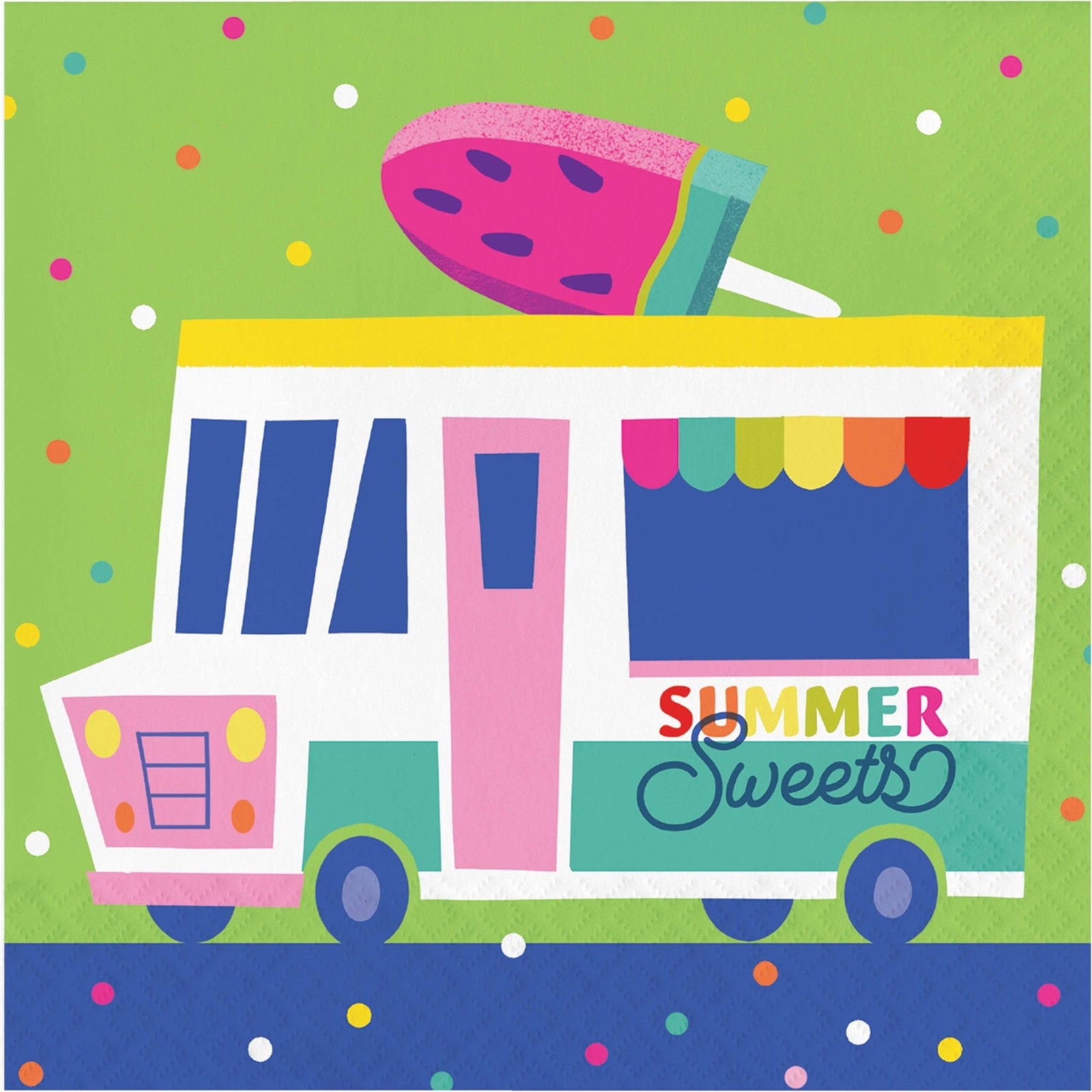 Ice Cream Truck Party Luncheon Napkins - Stesha Party