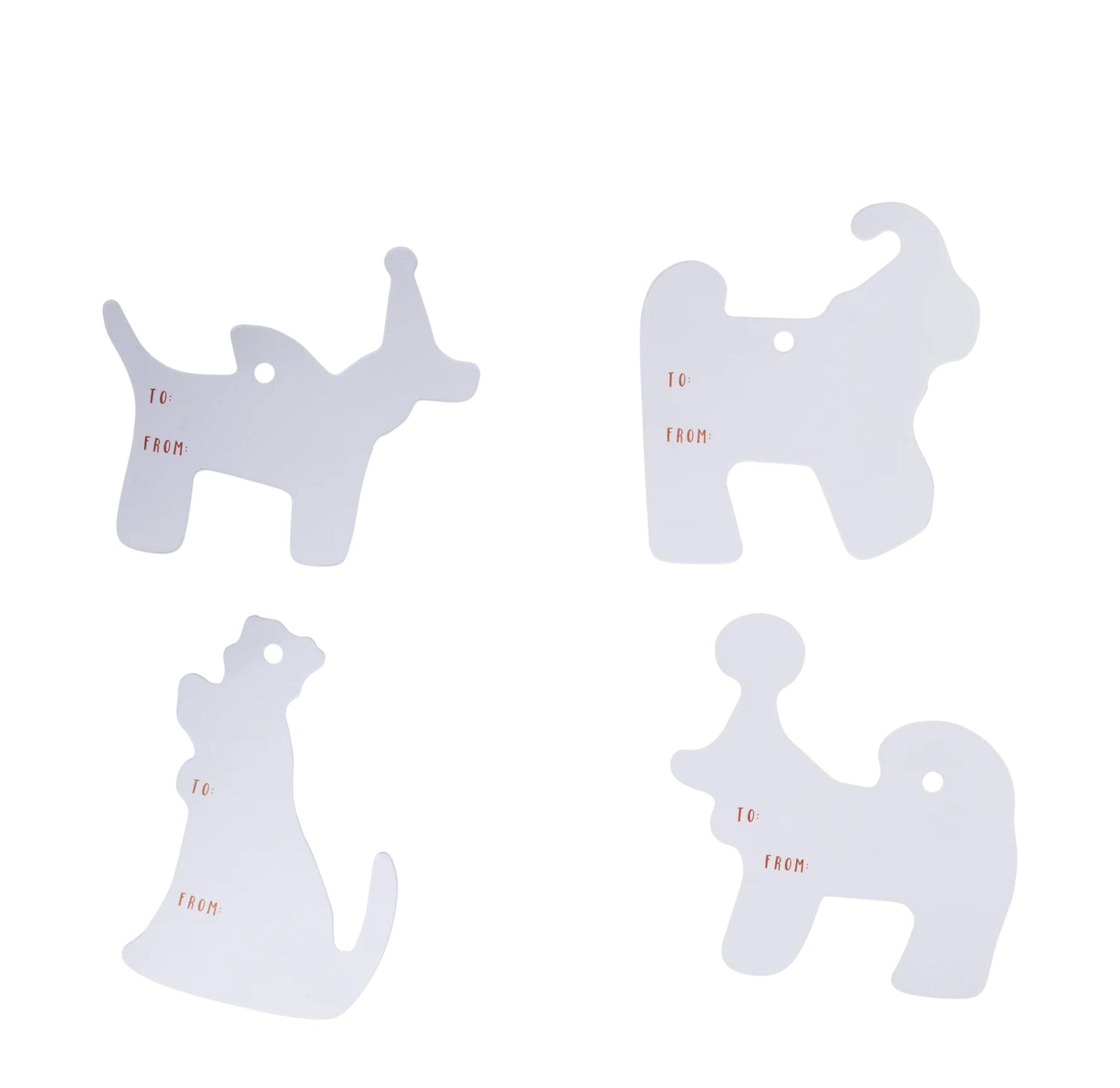 Holiday Dogs Gift Tag Set - Dog Present Tags, Christmas Gift Tags, Christmas Favor Tags, Dog Christmas Party, Christmas Pet Package Tags