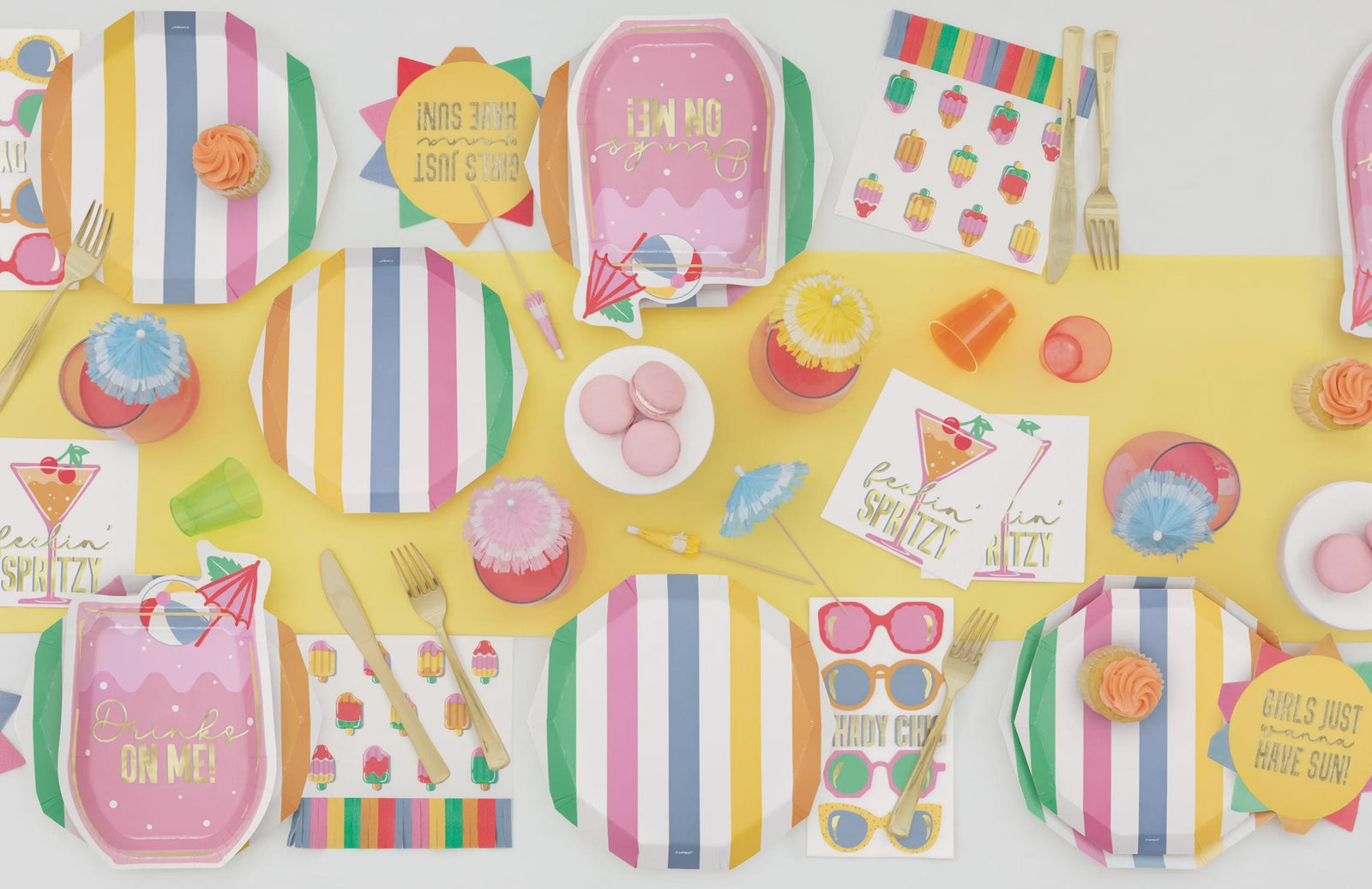 Pastel Drink Umbrellas 25ct Cocktail Picks, Pink Blue Yellow Paper Umbrella Picks, Tropical Party Decor, Luau Bar Drinks Garnish