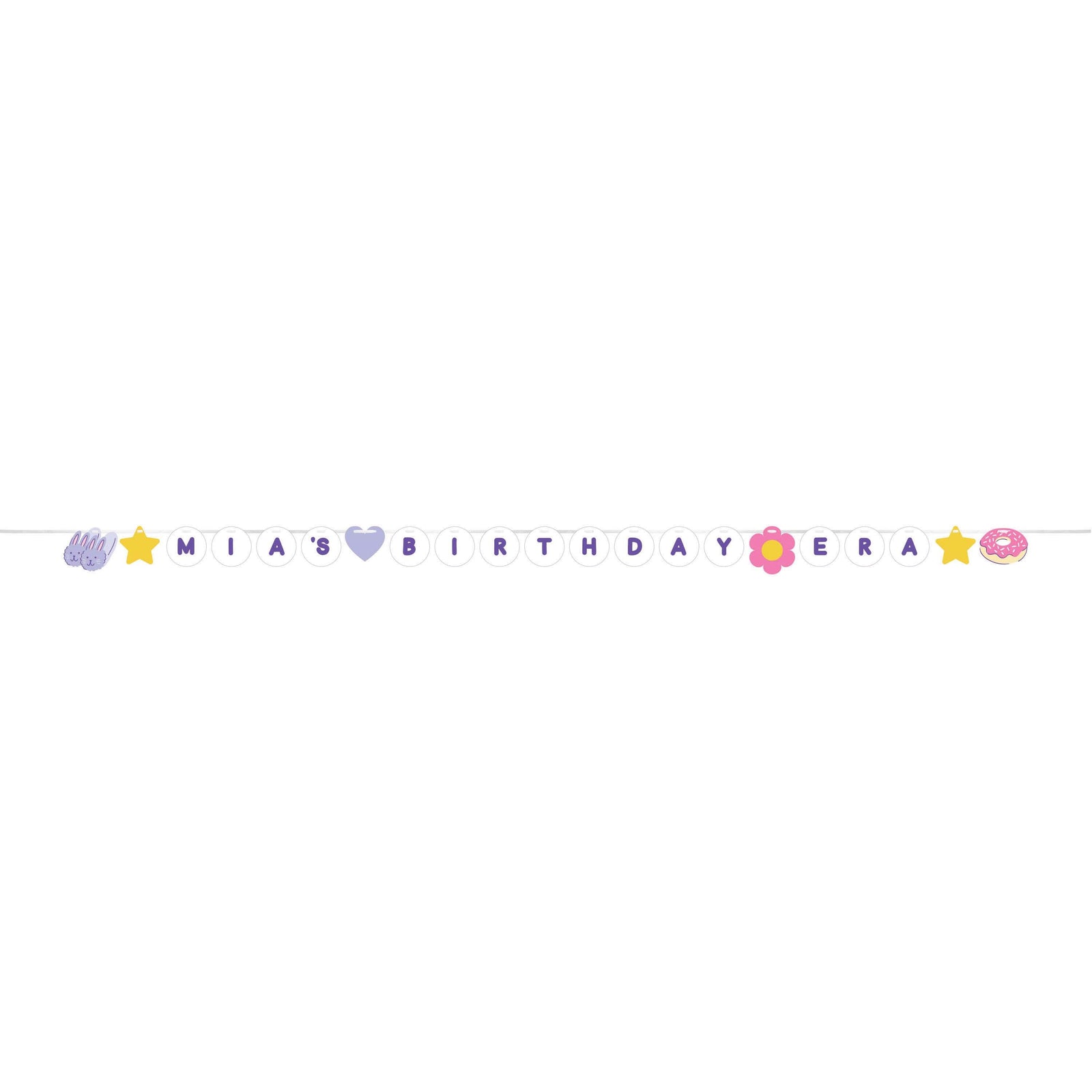 Sleepover Party Banner Kit DIY, Custom Pajama Party Banner with Letters & Icons, Slumber Party Decor, Girls Birthday Banner Kit