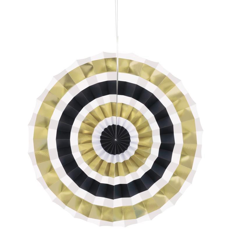 Graduation Party Decorations Set, Black Gold Graduation Decor, Paper Fan Decorations, Hanging Honeycomb Decor, Class of 2026