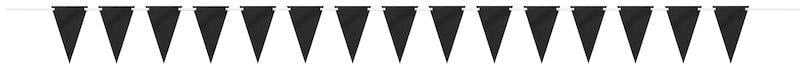 Custom Chalkboard Banner 9ft - Black Pennant Paper Banner, DIY Party Banner, Customizable Chalk Banner, Birthday Wedding Graduation Decor