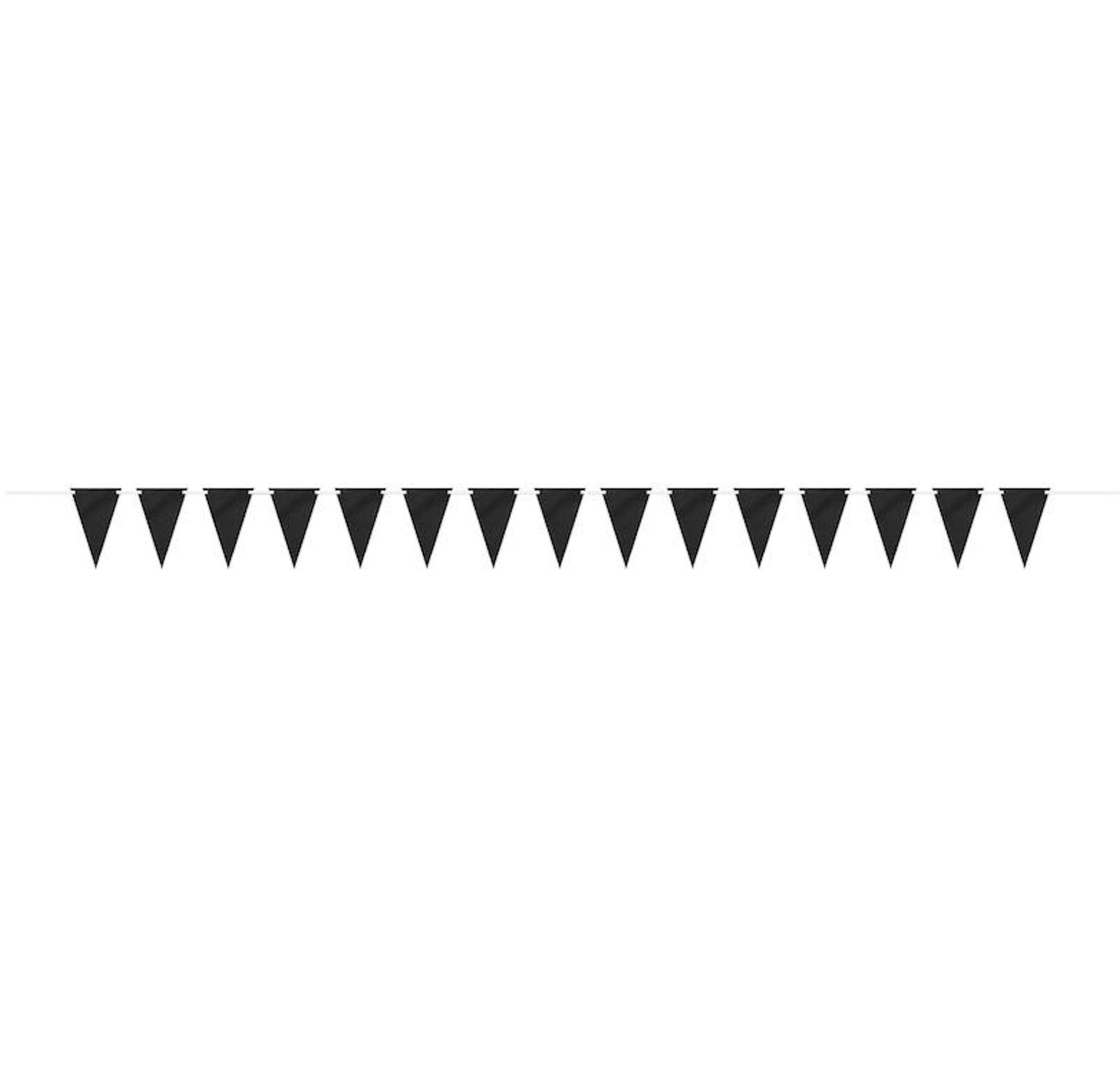 Custom Chalkboard Banner 9ft - Black Pennant Paper Banner, DIY Party Banner, Customizable Chalk Banner, Birthday Wedding Graduation Decor