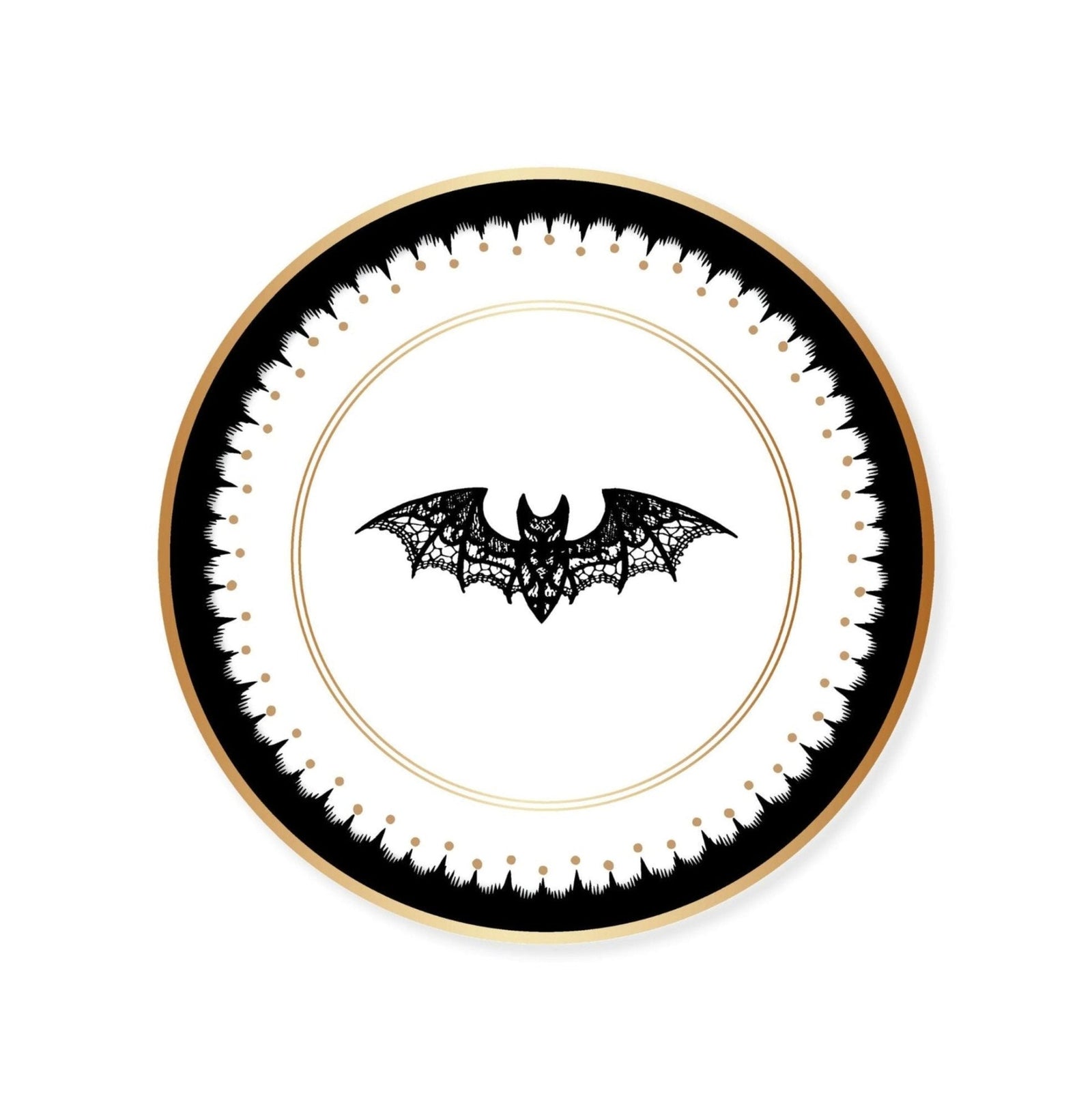 Lacy Bat Halloween Plates - Stesha Party