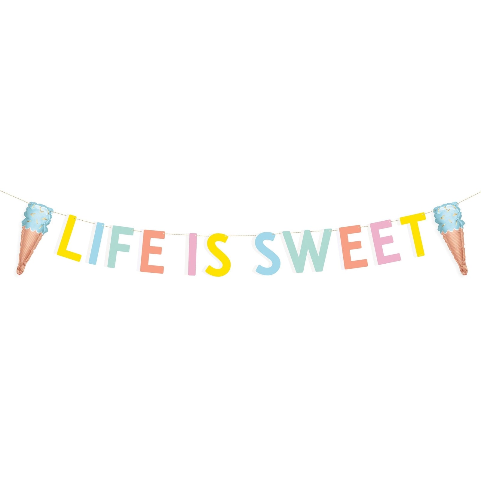 Life is Sweet Ice Cream Banner - Stesha Party