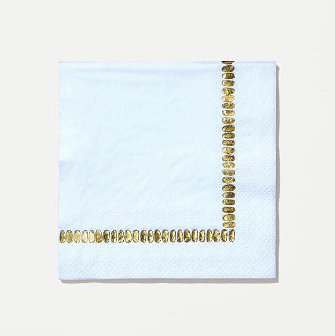Light Blue & Gold Party Napkins - Stesha Party