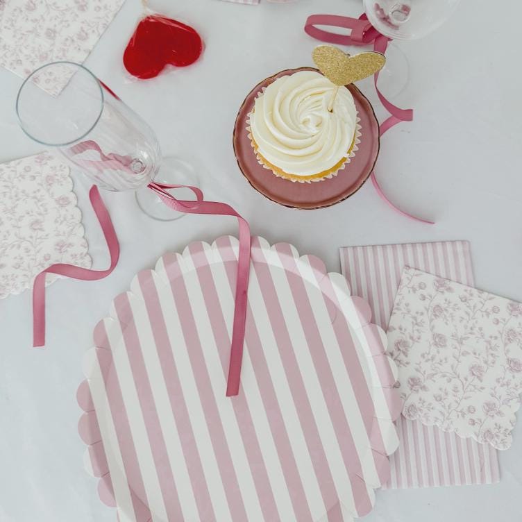Light Pink Stripe Napkins 24ct - Stesha Party