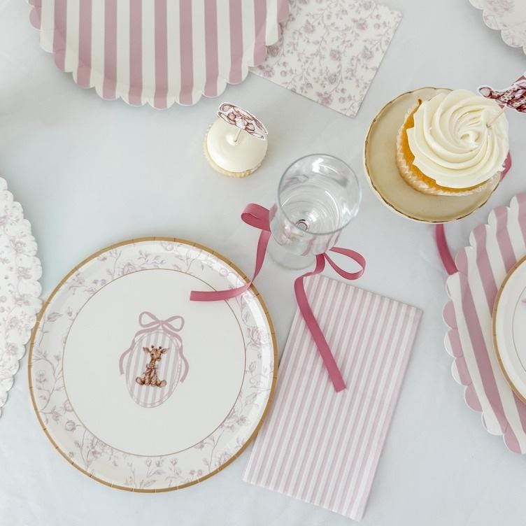 Light Pink Stripe Napkins 24ct - Stesha Party