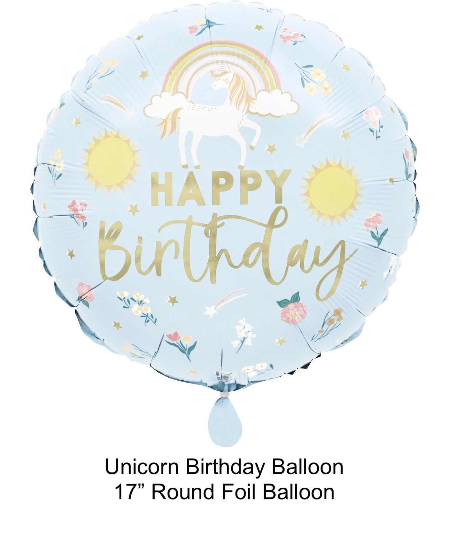 Magical Unicorn Birthday Balloon 17" - Stesha Party