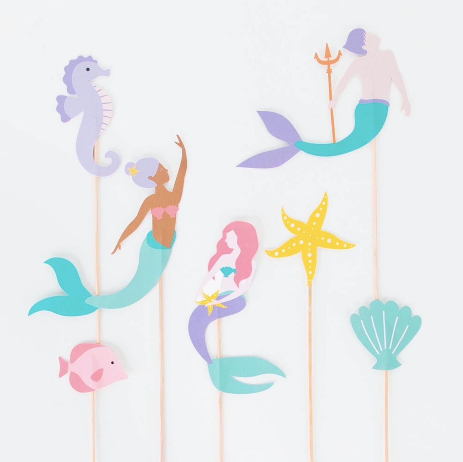 Mermaid Cake Toppers - Stesha Party