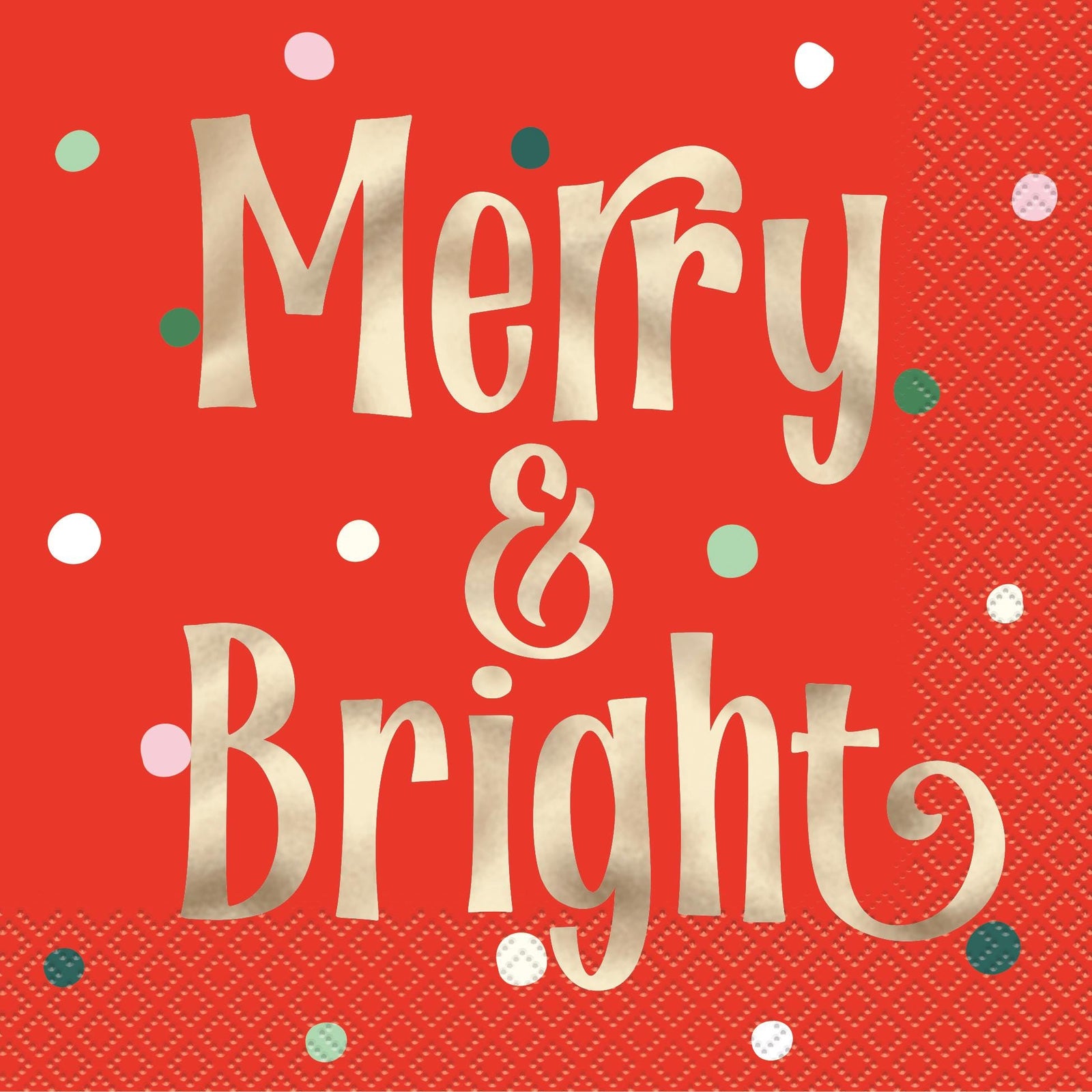 Merry and Bright Luncheon Napkins 16ct - Stesha Party