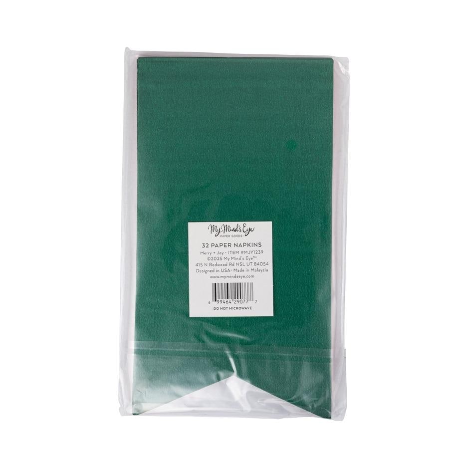Merry & Joy Christmas Napkins 18ct - Stesha Party