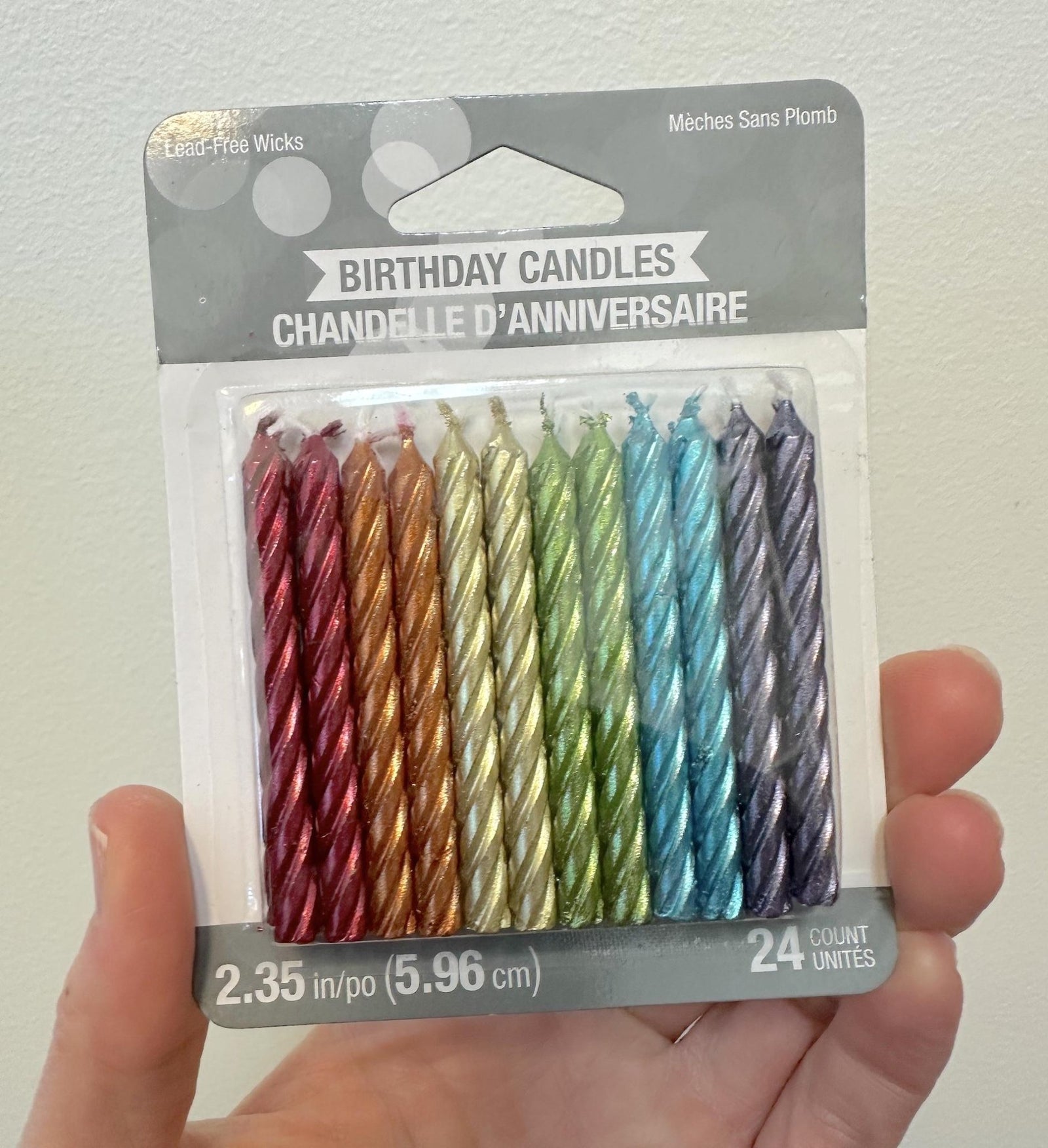 Metallic Rainbow Party Candles 24ct - Stesha Party