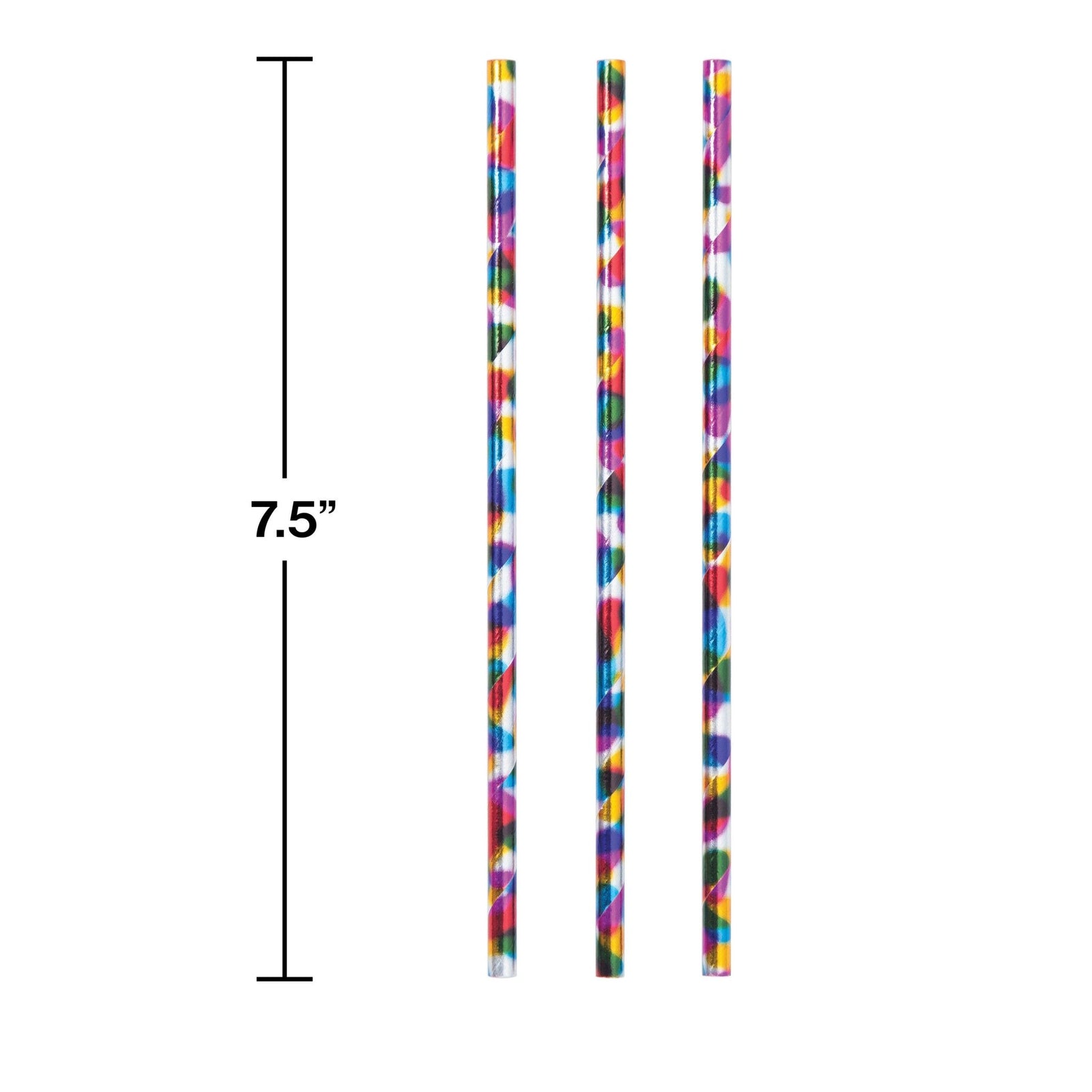 Metallic Rainbow Party Straws 24ct - Stesha Party