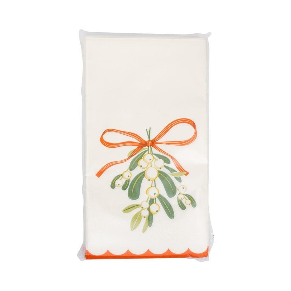 Mistletoe Guest Napkins Christmas Party Tableware - Stesha Party
