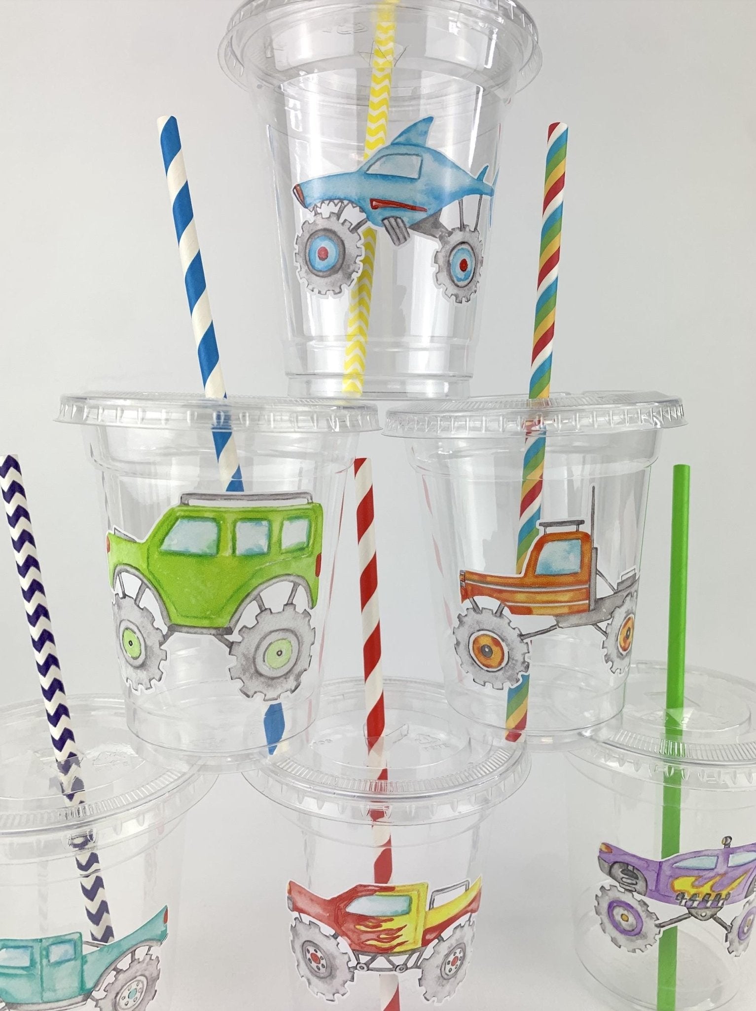 Monster Truck Party Cups - Stesha Party