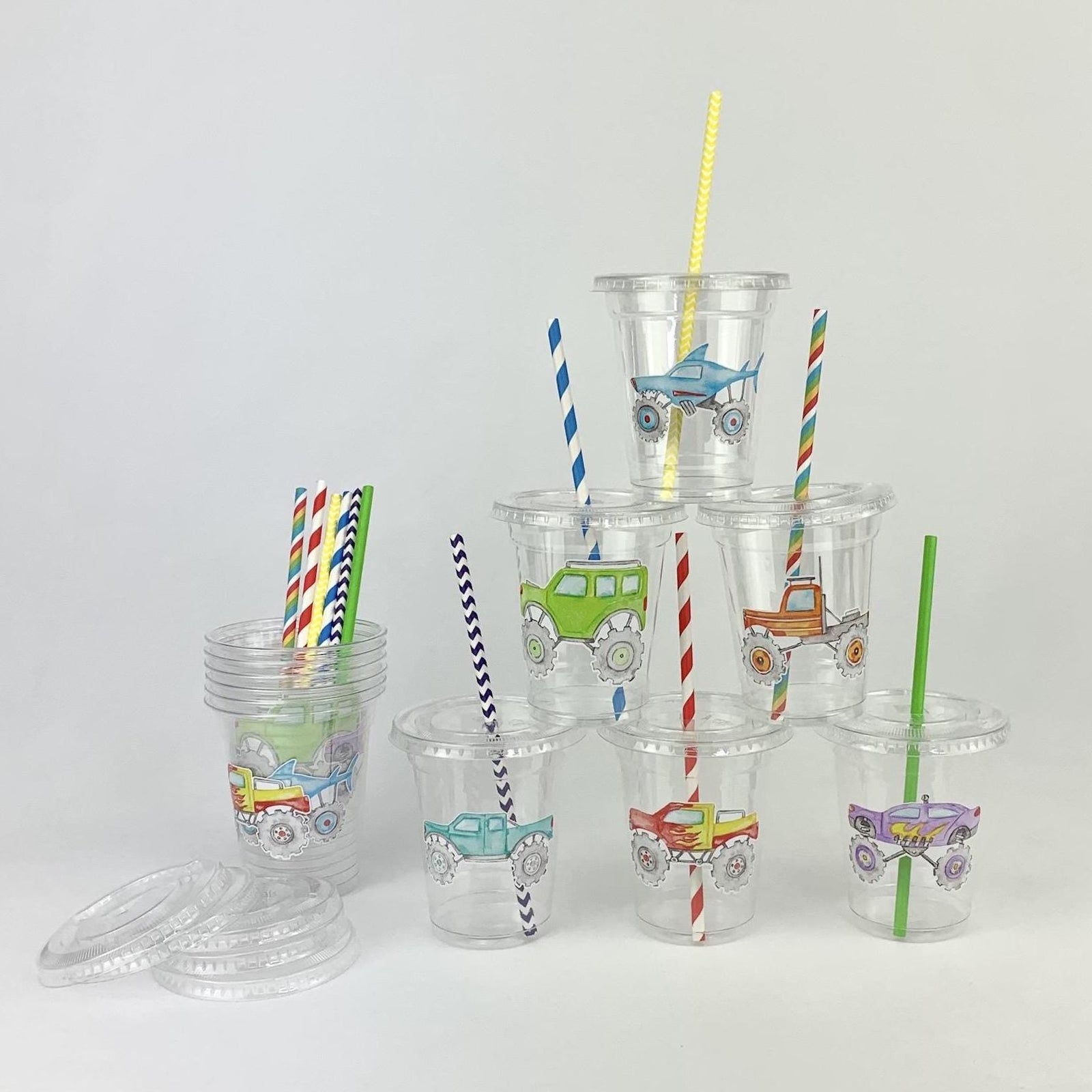 Monster Truck Party Cups - Stesha Party