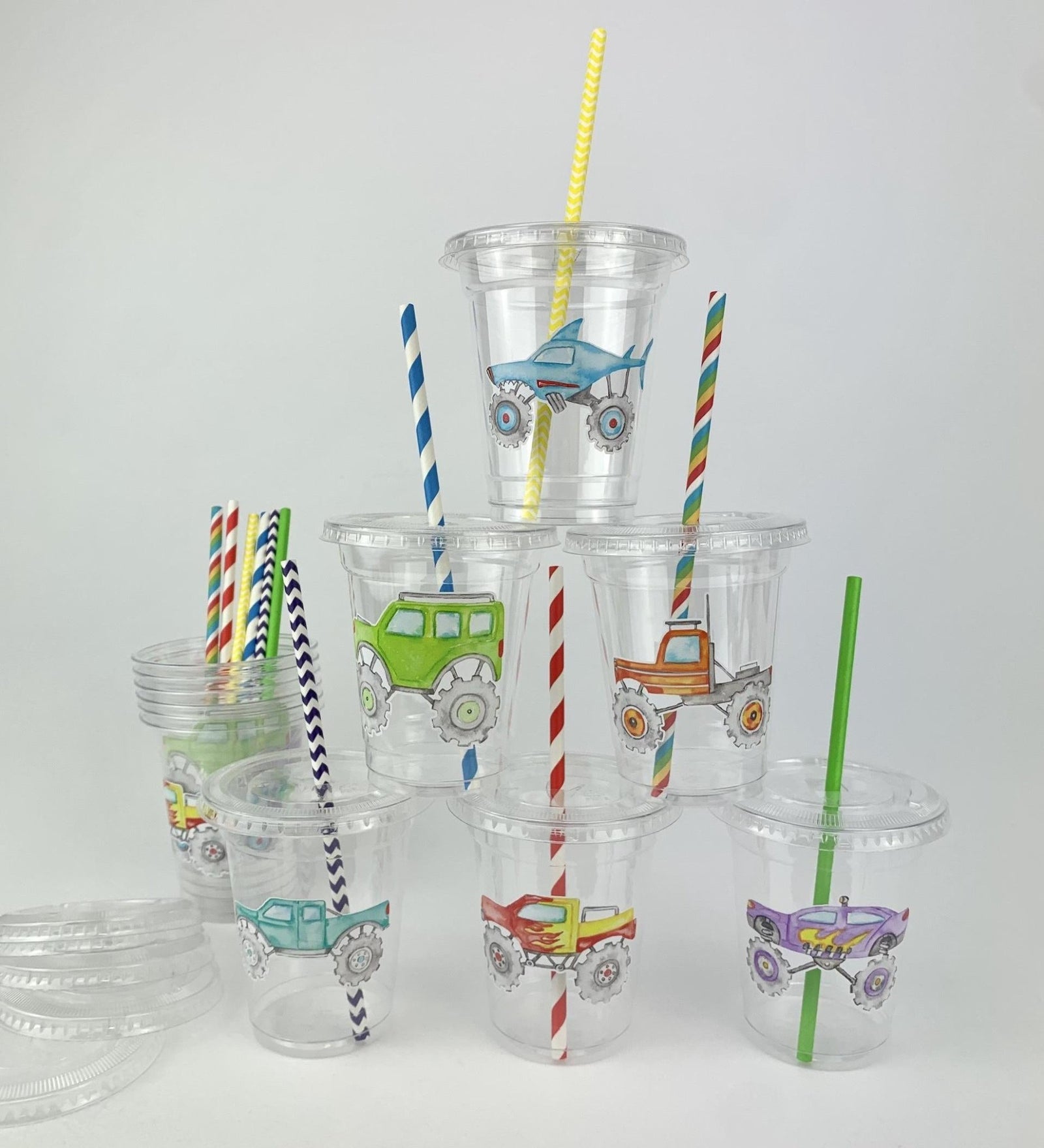 Monster Truck Party Cups - Stesha Party