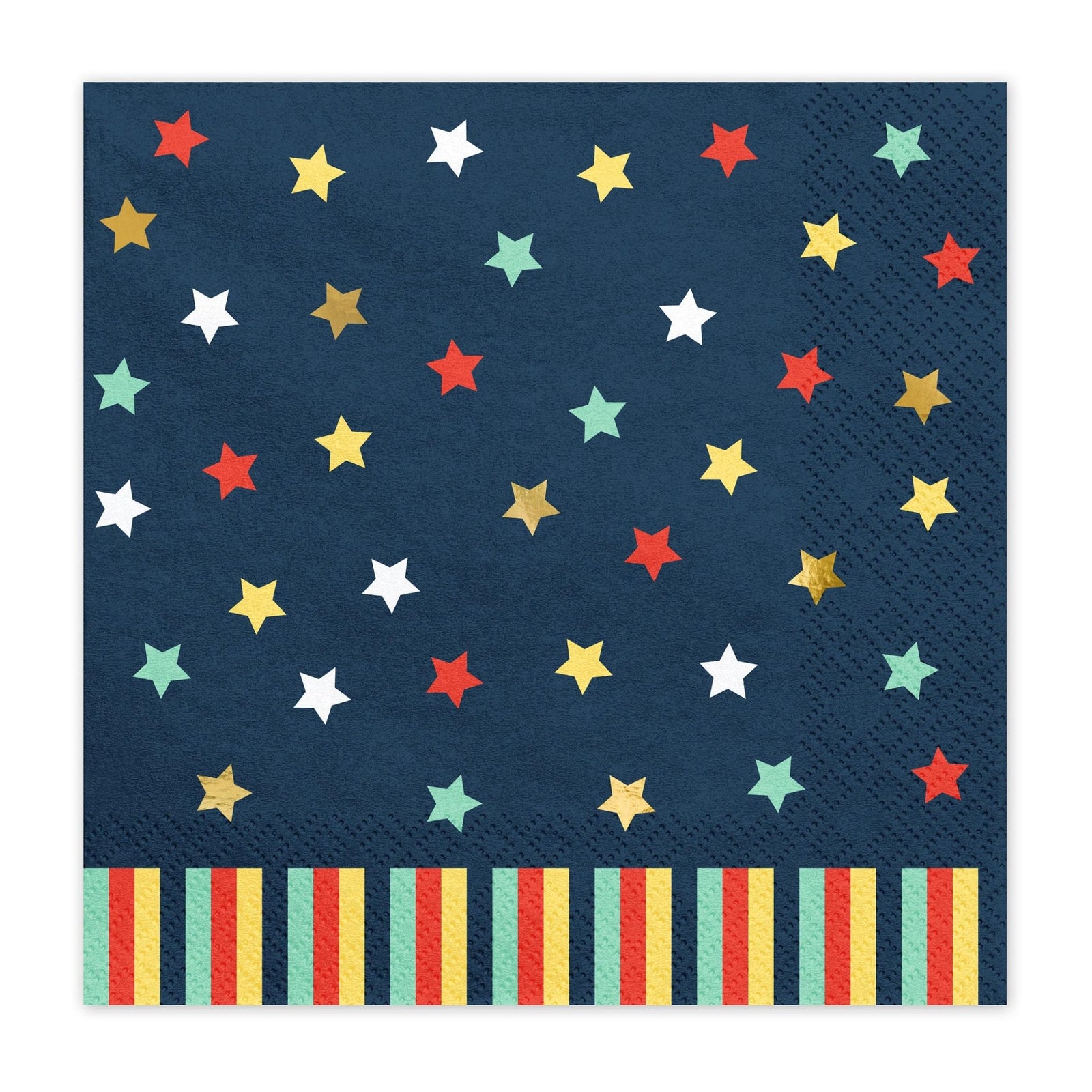 Multicolored Stars Navy Napkins - Stesha Party