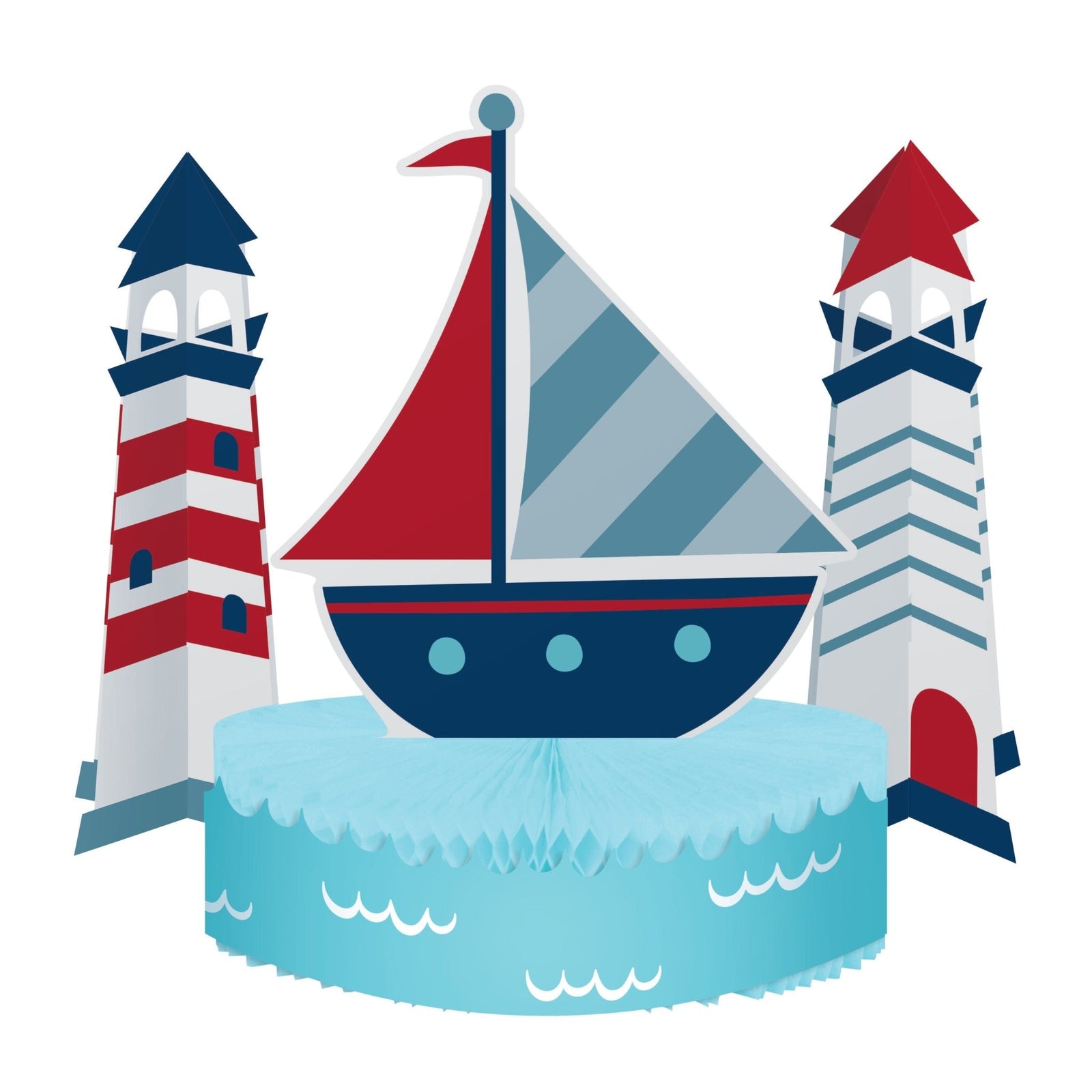 Nautical Party Centerpiece 3pc - Stesha Party
