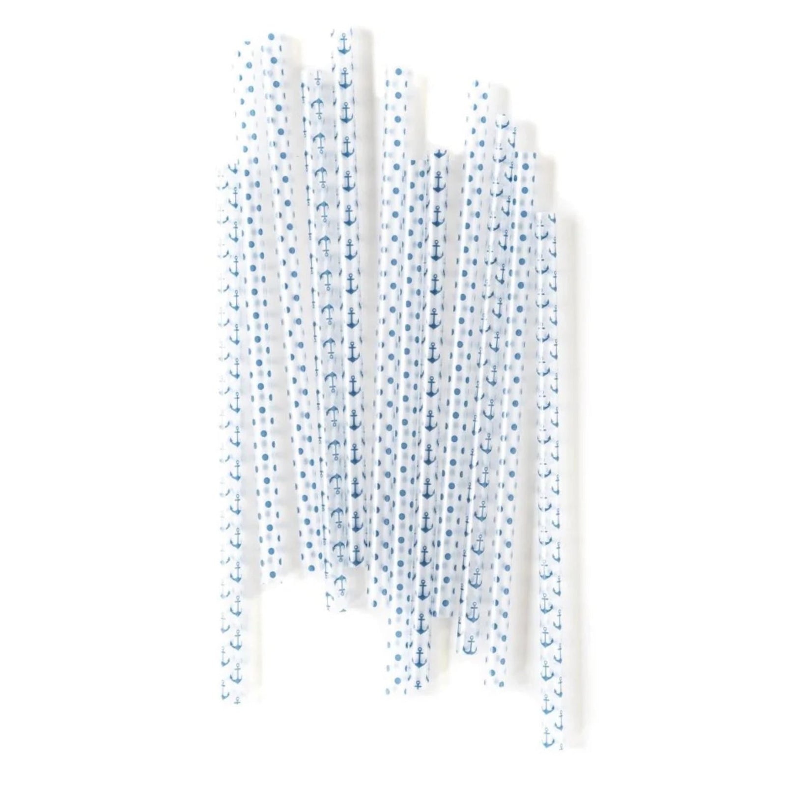 Nautical Party Reusable Plastic Drink Straws 12ct - Stesha Party