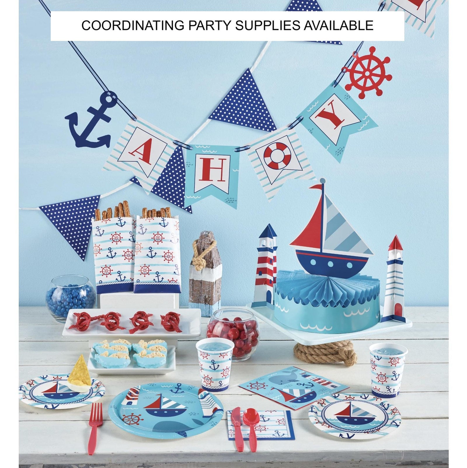 Nautical Party Tablecloth 54" x 102" - Stesha Party