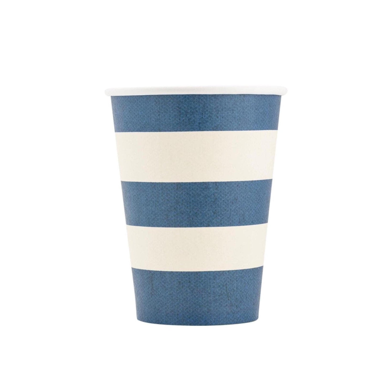 Navy Blue Striped Party Cups - Stesha Party