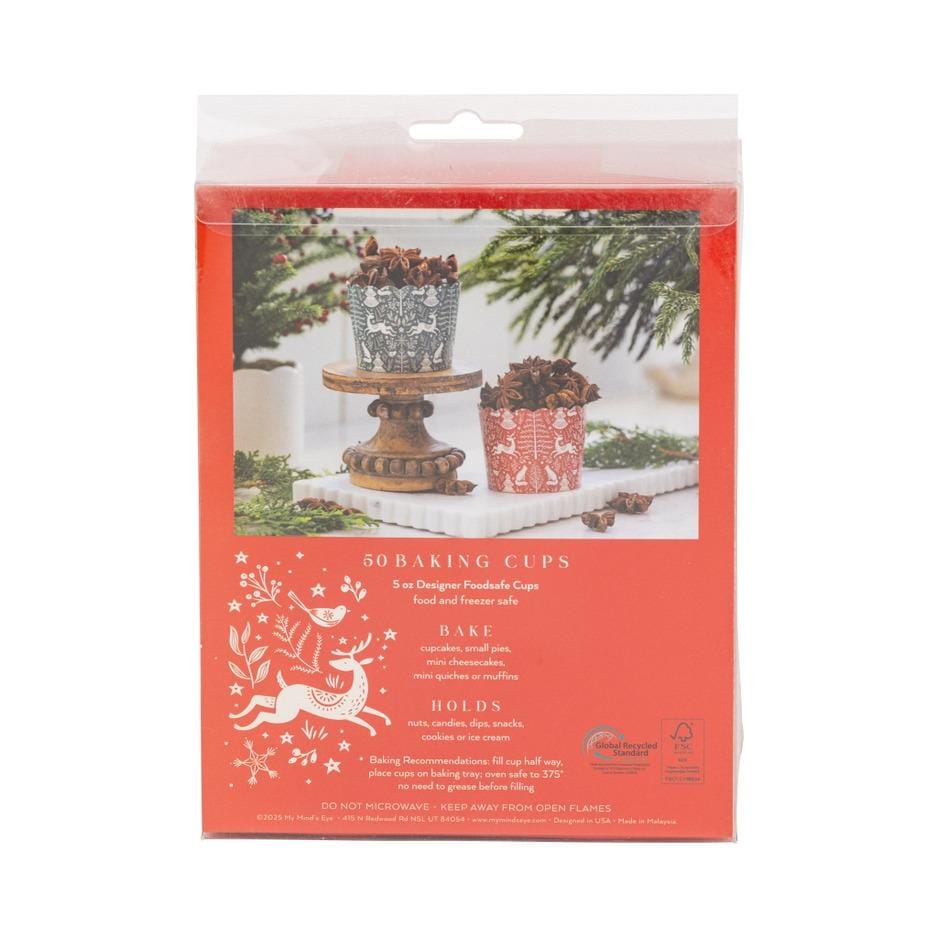 Nordic Christmas Baking Cups 50ct - Stesha Party