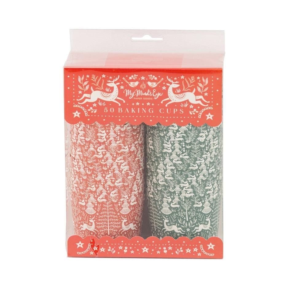 Nordic Christmas Baking Cups 50ct - Stesha Party