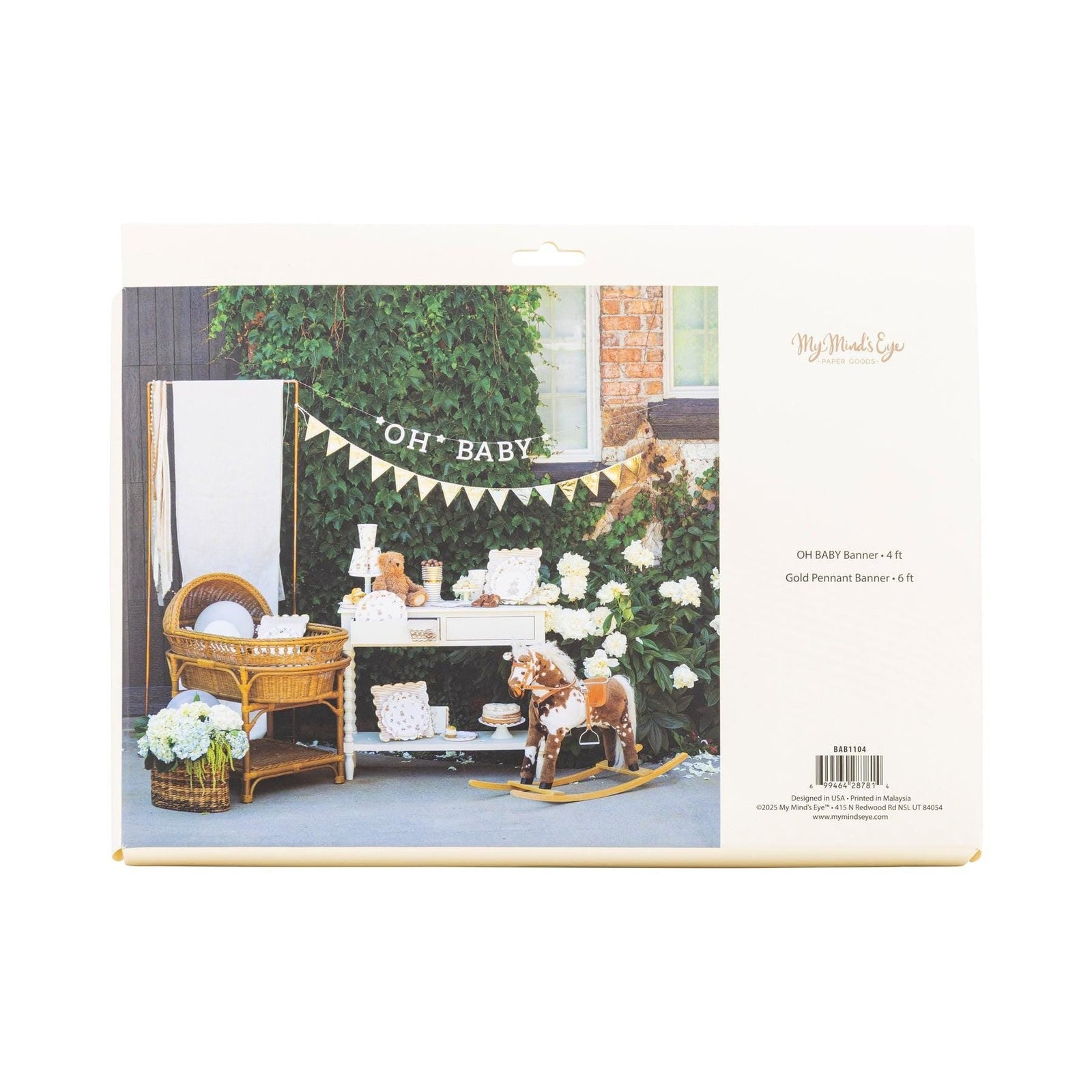 Oh Baby Gold Felt Banner Set - Stesha Party