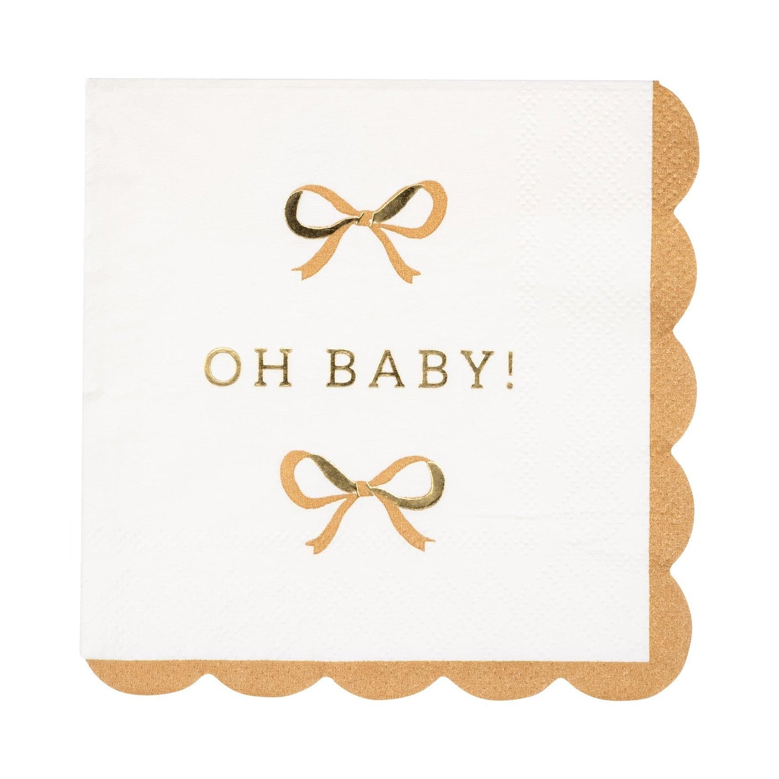 Oh Baby Gold Foil Napkins 18ct - Stesha Party