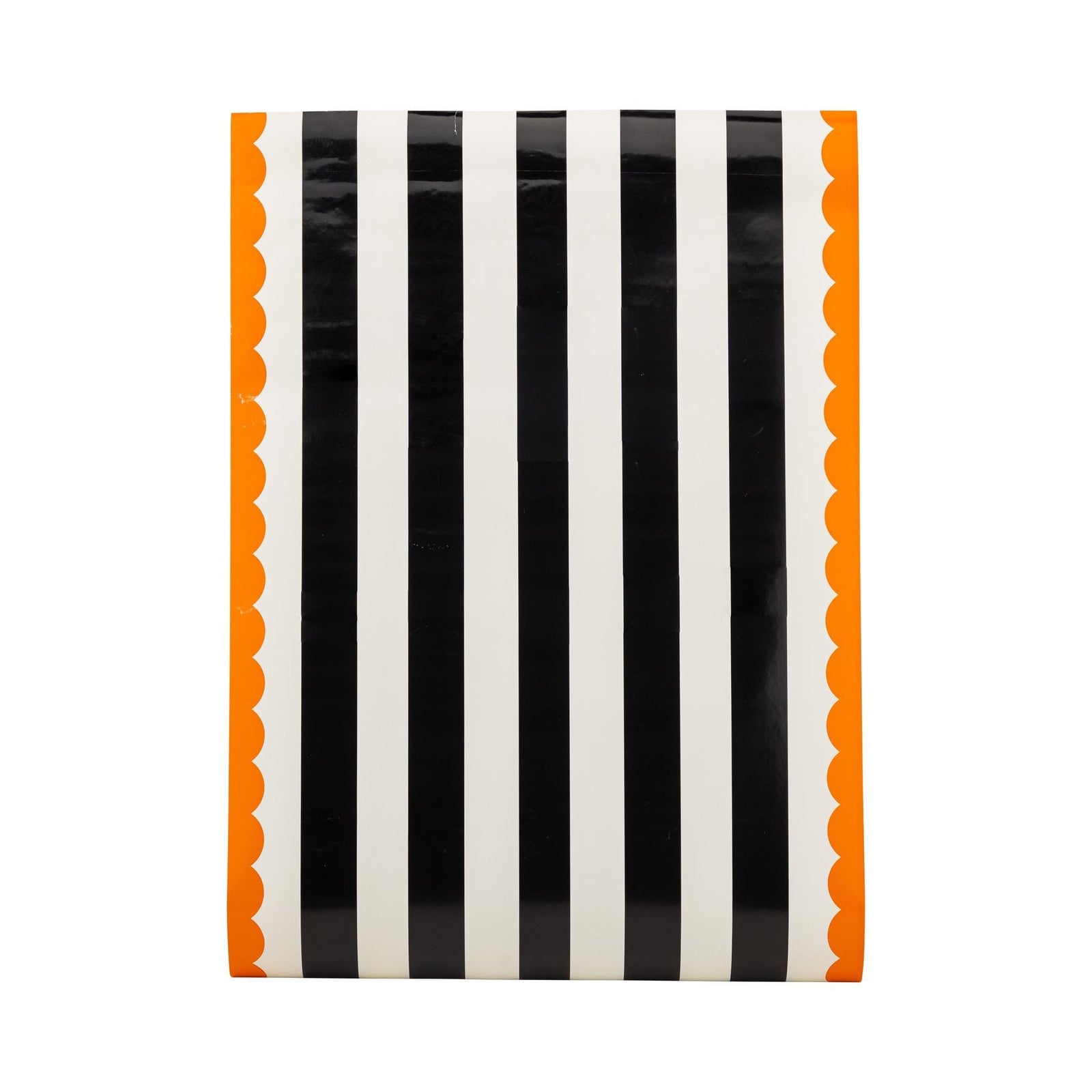 Orange and Black Striped Paper Table Runner - Stesha Party