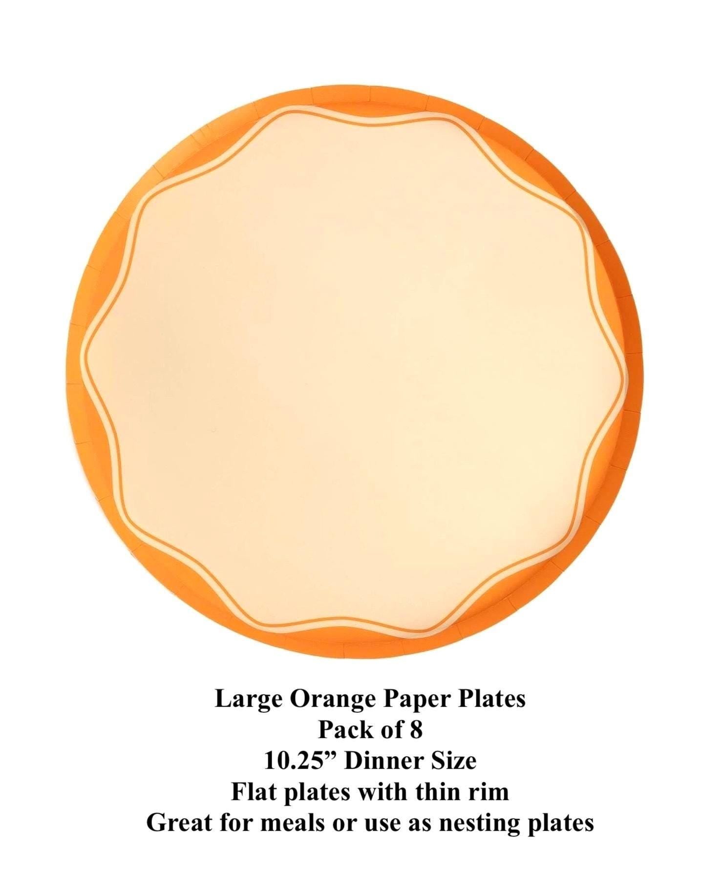 Orange Party Plates - Stesha Party