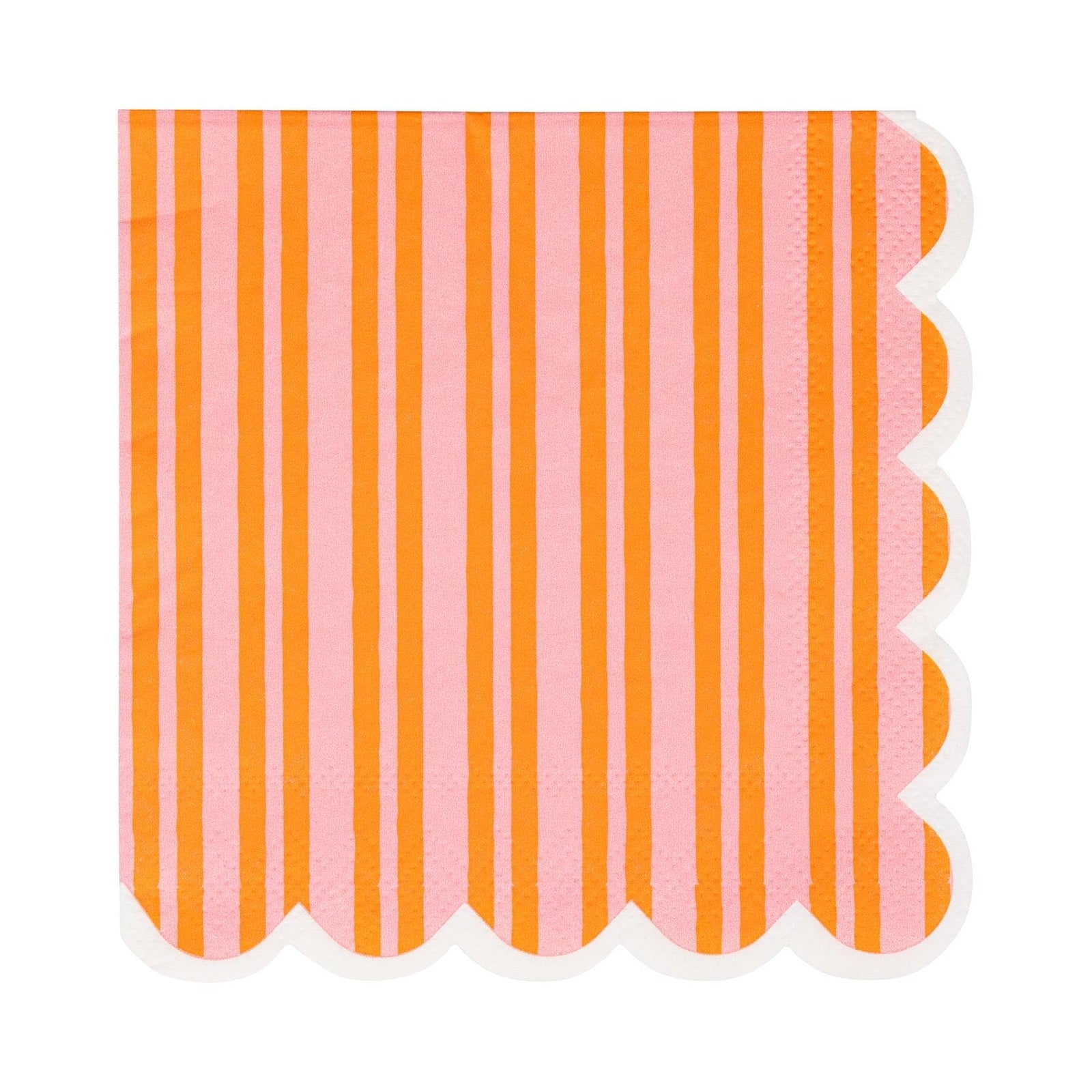 Orange Pink Striped Napkins 24ct - Stesha Party