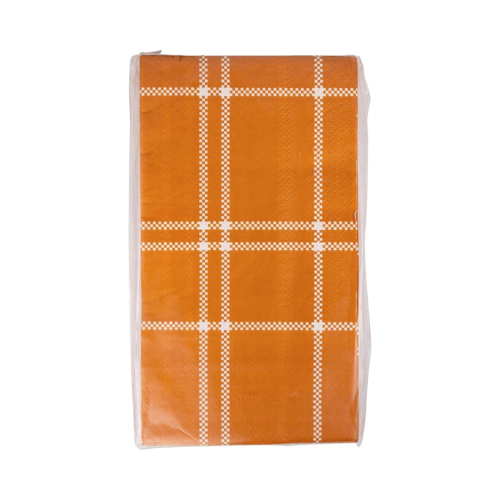 Orange Plaid Guest Napkins - Stesha Party