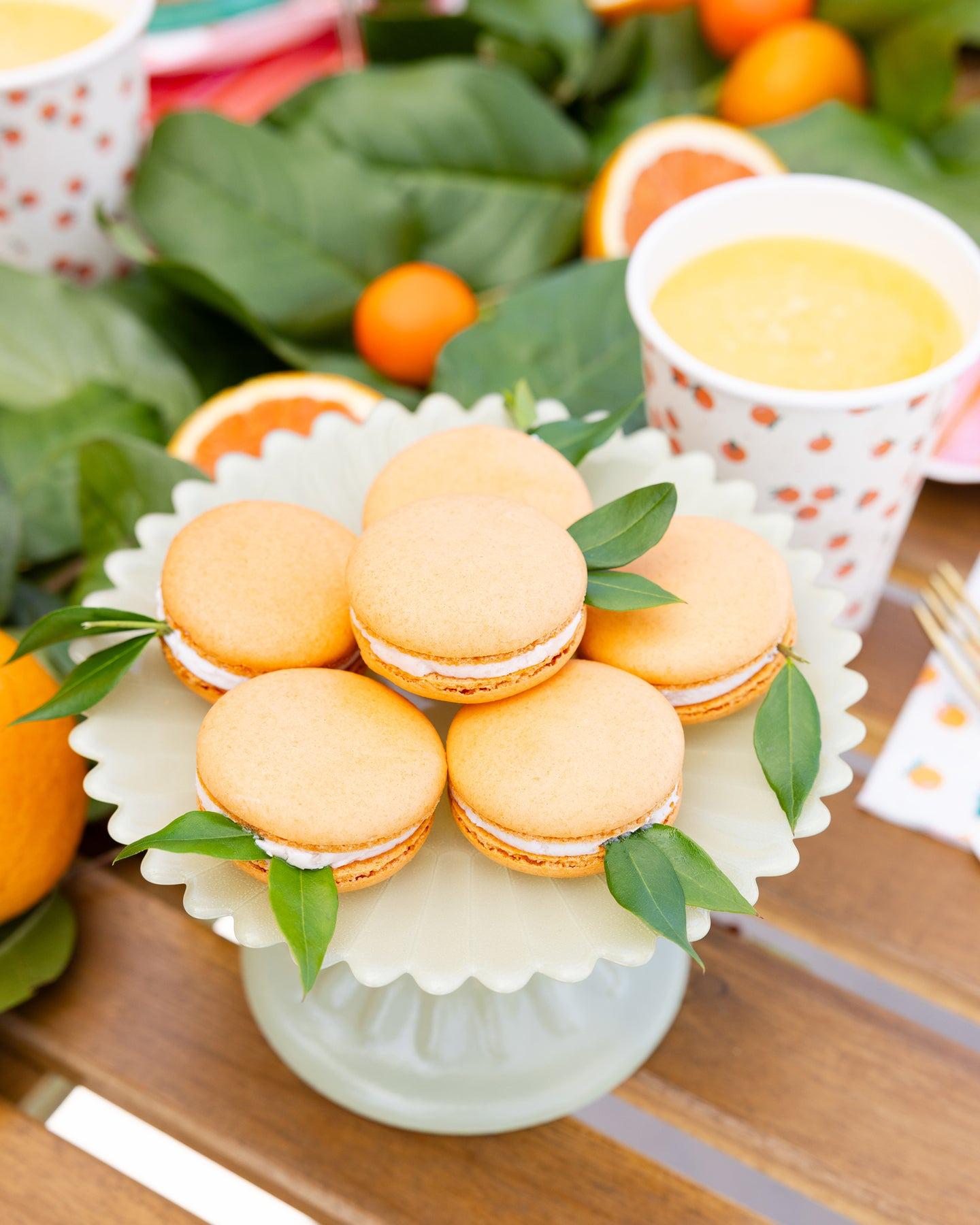 Orange Print Cups 8ct - Stesha Party
