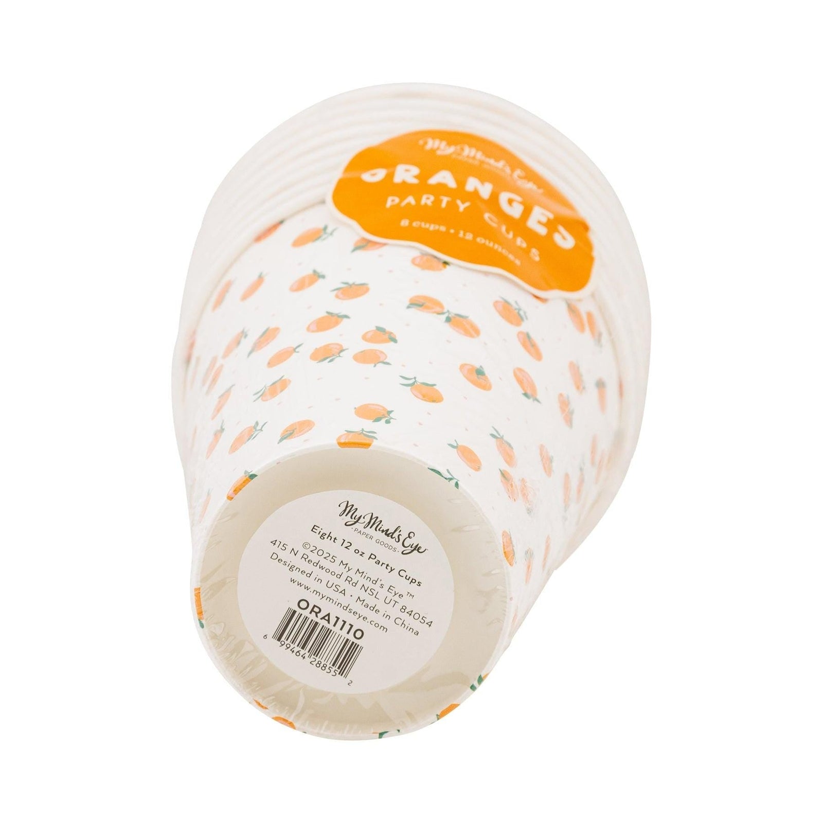 Orange Print Cups 8ct - Stesha Party