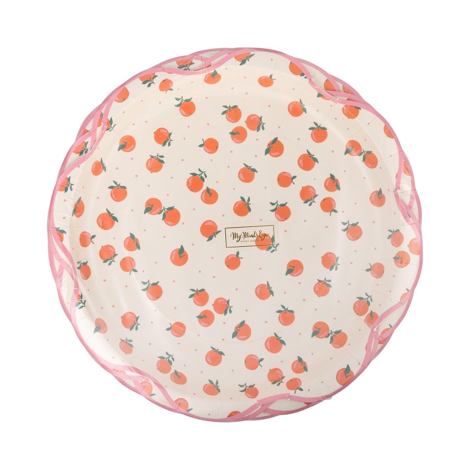 Orange Print Plates 8ct - Stesha Party