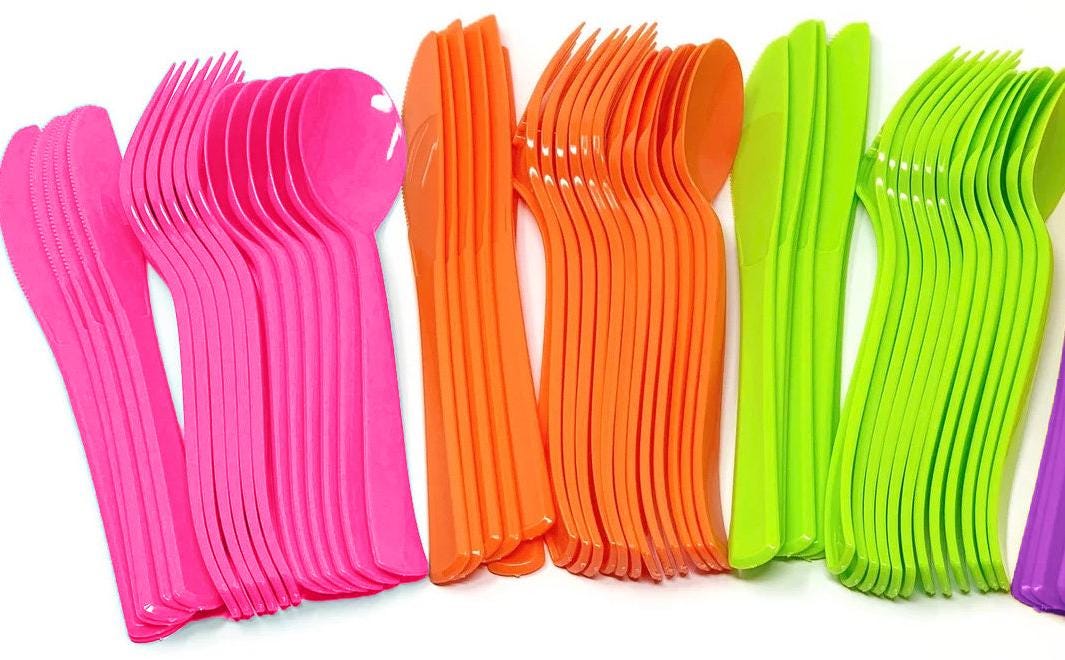 Paint Party Cutlery, 24 Guests - Stesha Party