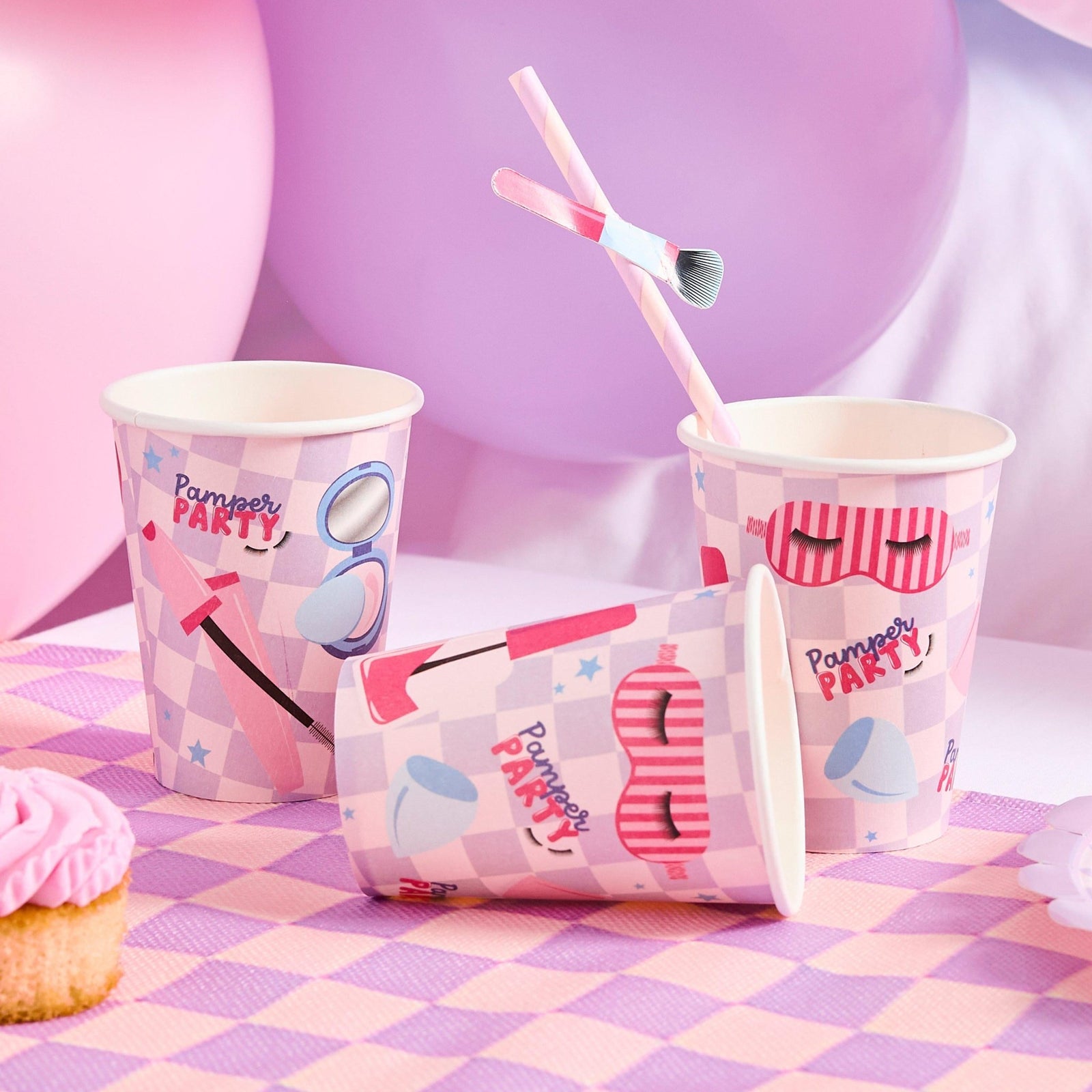 Pamper Party Cups for Girls Spa Birthday 8ct - Stesha Party