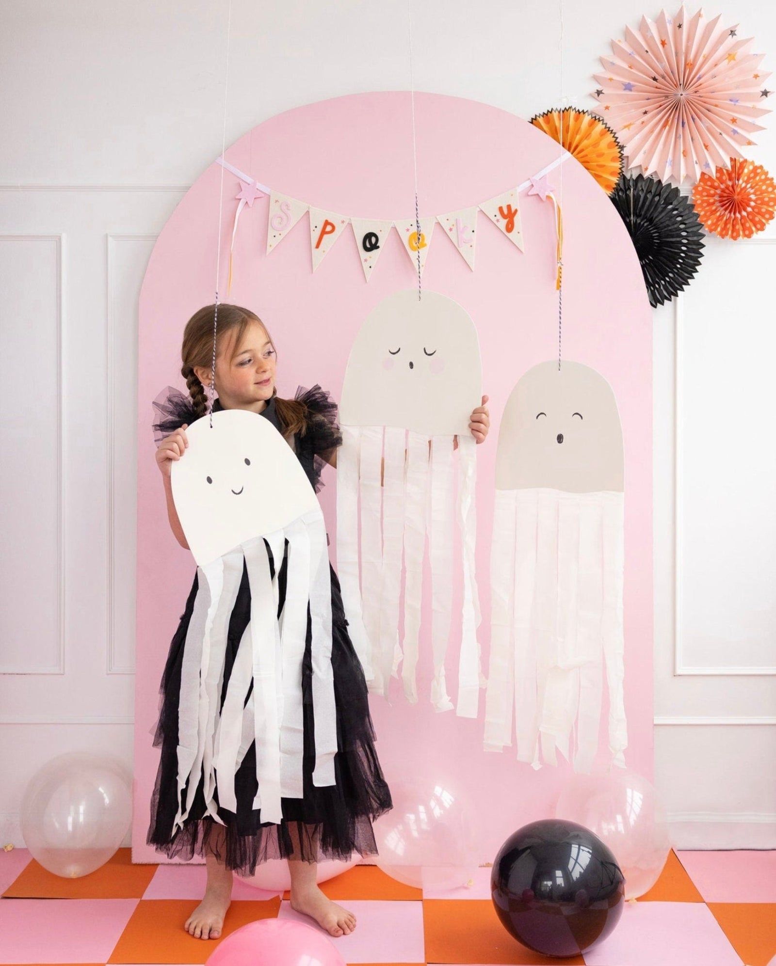 Paper Ghost Hanging Party Decorations - Stesha Party